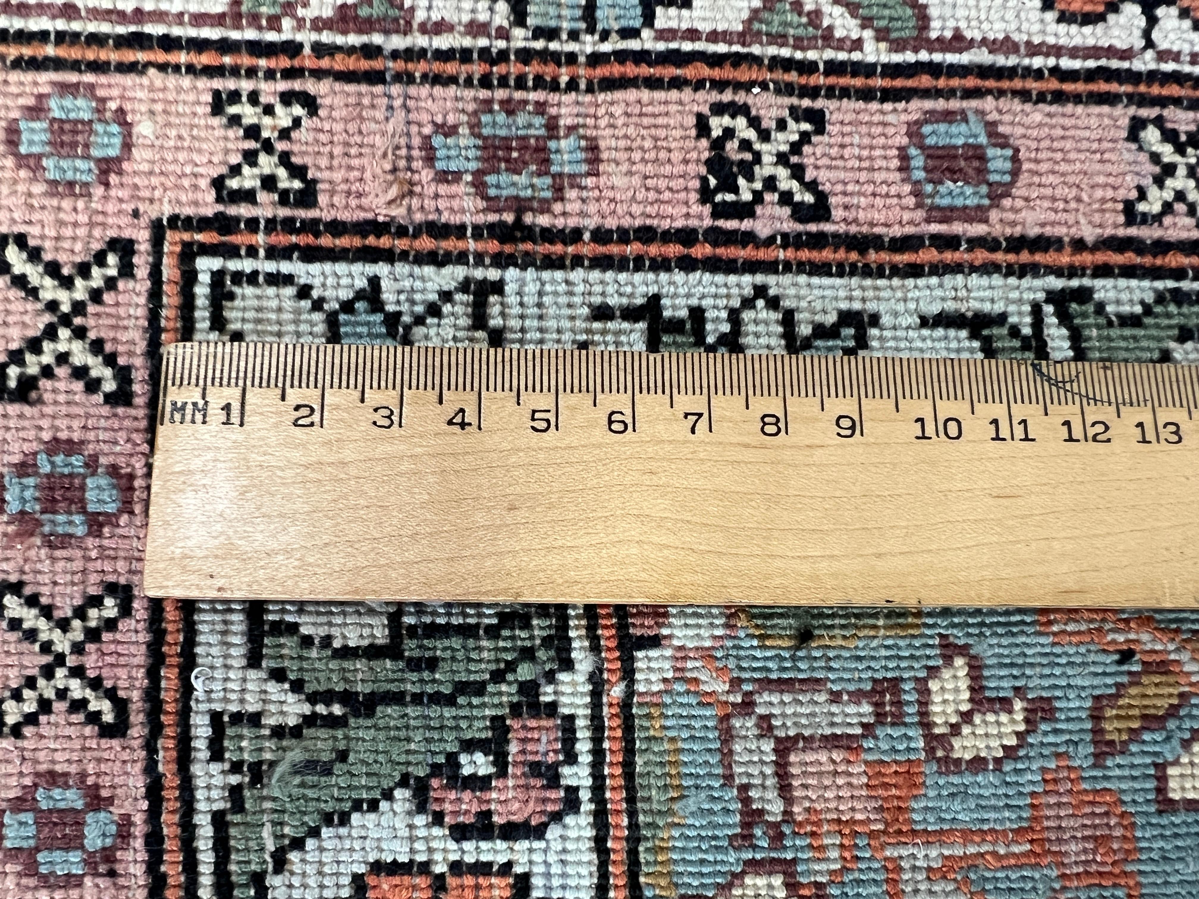 Handgeknüpfter Kaschmir-Seidenflorteppich aus Kaschmir - 12' x 18' im Angebot 14