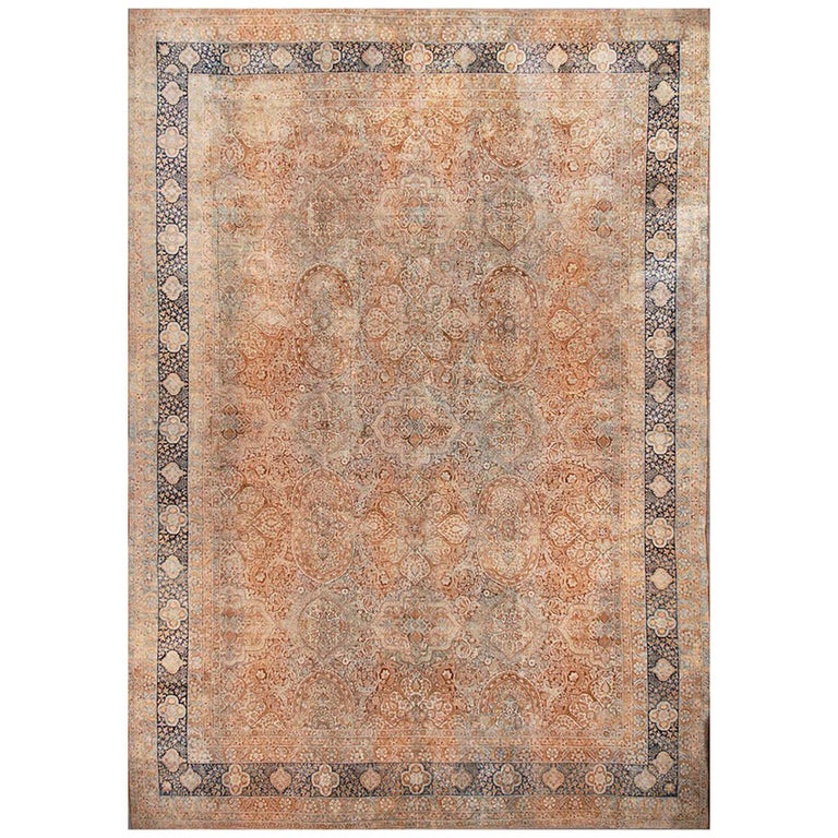 Hand Knotted Persian Rug in Beige AllOver Geometric Pattern by Rug and