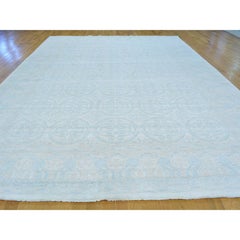 Hand Knotted Khotan Pure Wool Washed Out Oriental Rug