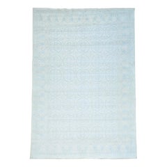 Hand Knotted Khotan Pure Wool Washed Out Oriental Rug