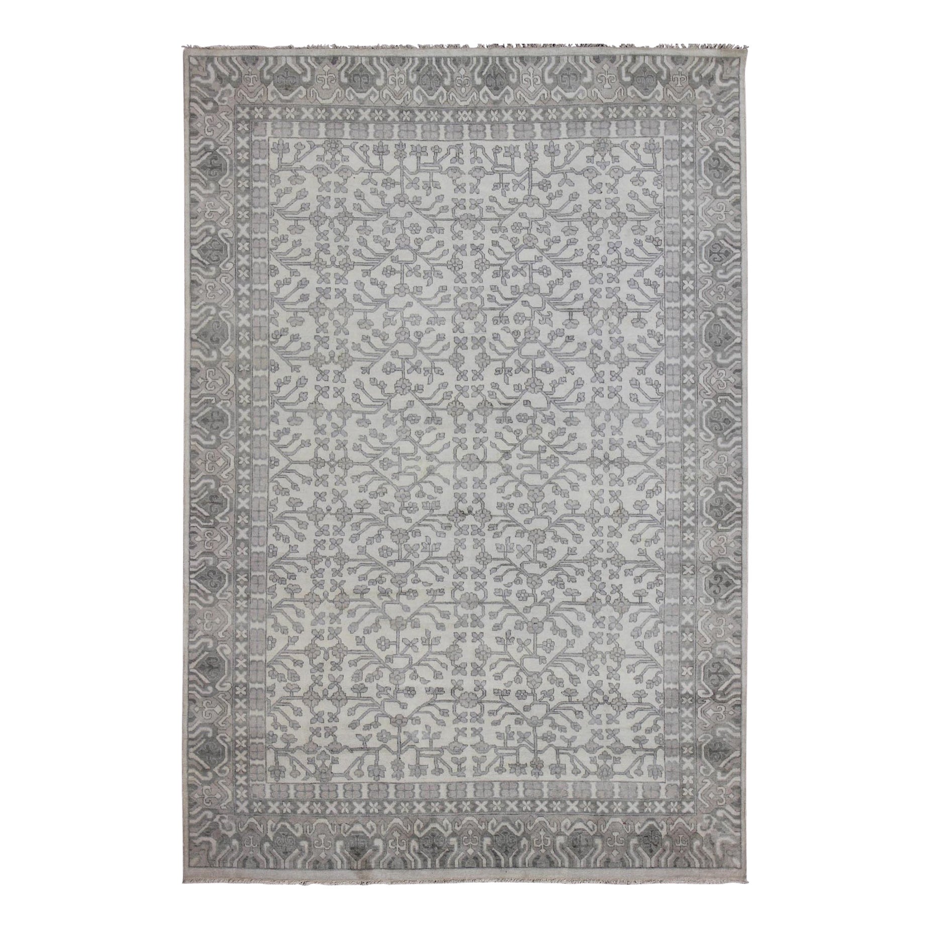 Handgeknüpfter Khotan-Teppich von Keivan Woven Arts aus Wolle mit All-Over-Design
