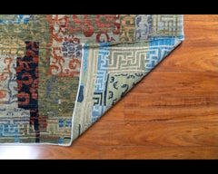 Handgeknüpfter Kotan-Teppich in Multicolor Geometrisches Patchwork-Design, 8'3" x 10'