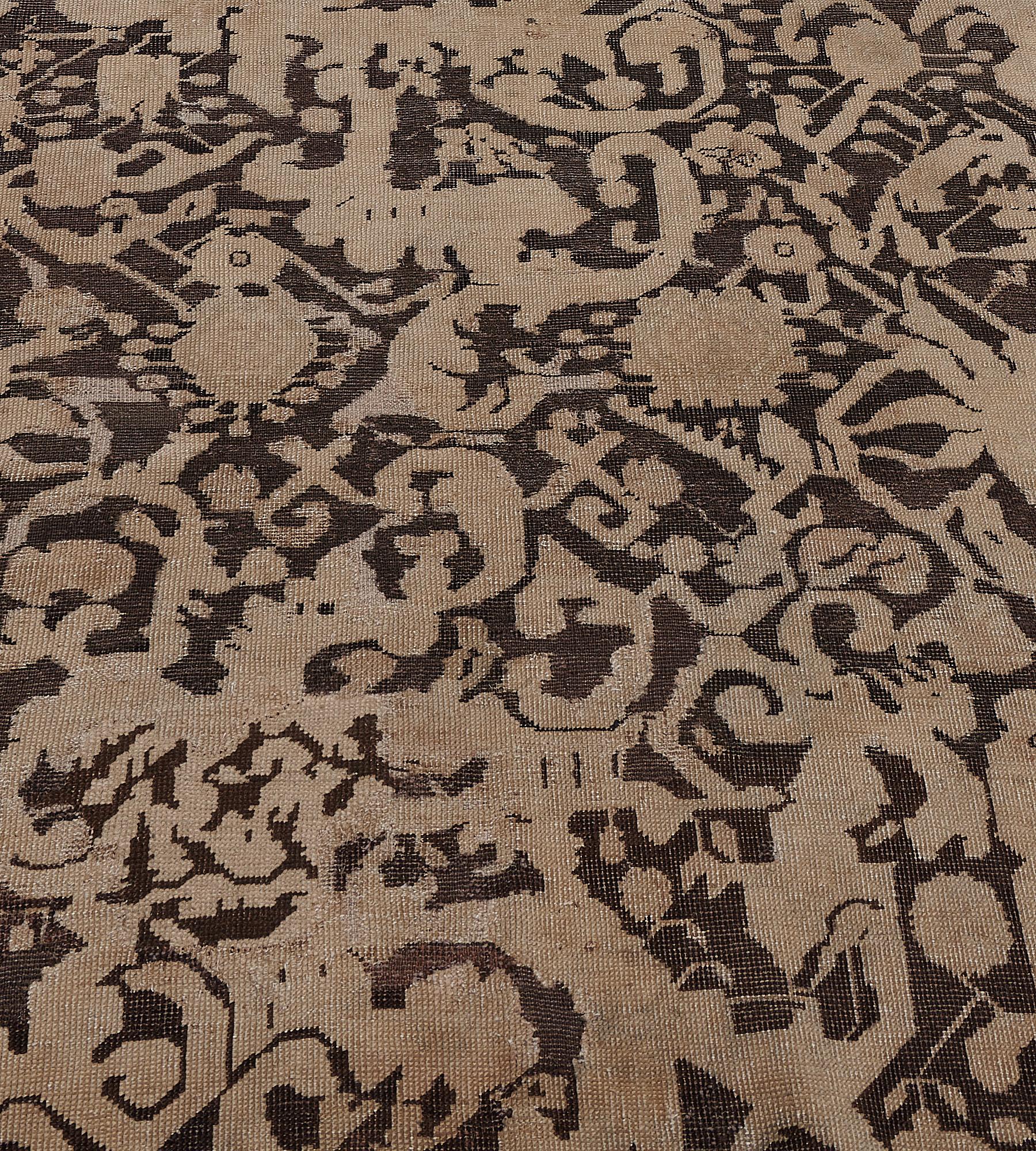 Hand-Knotted Hand Knotted Late 19th Century Wool Floral Karabagh Runner For Sale