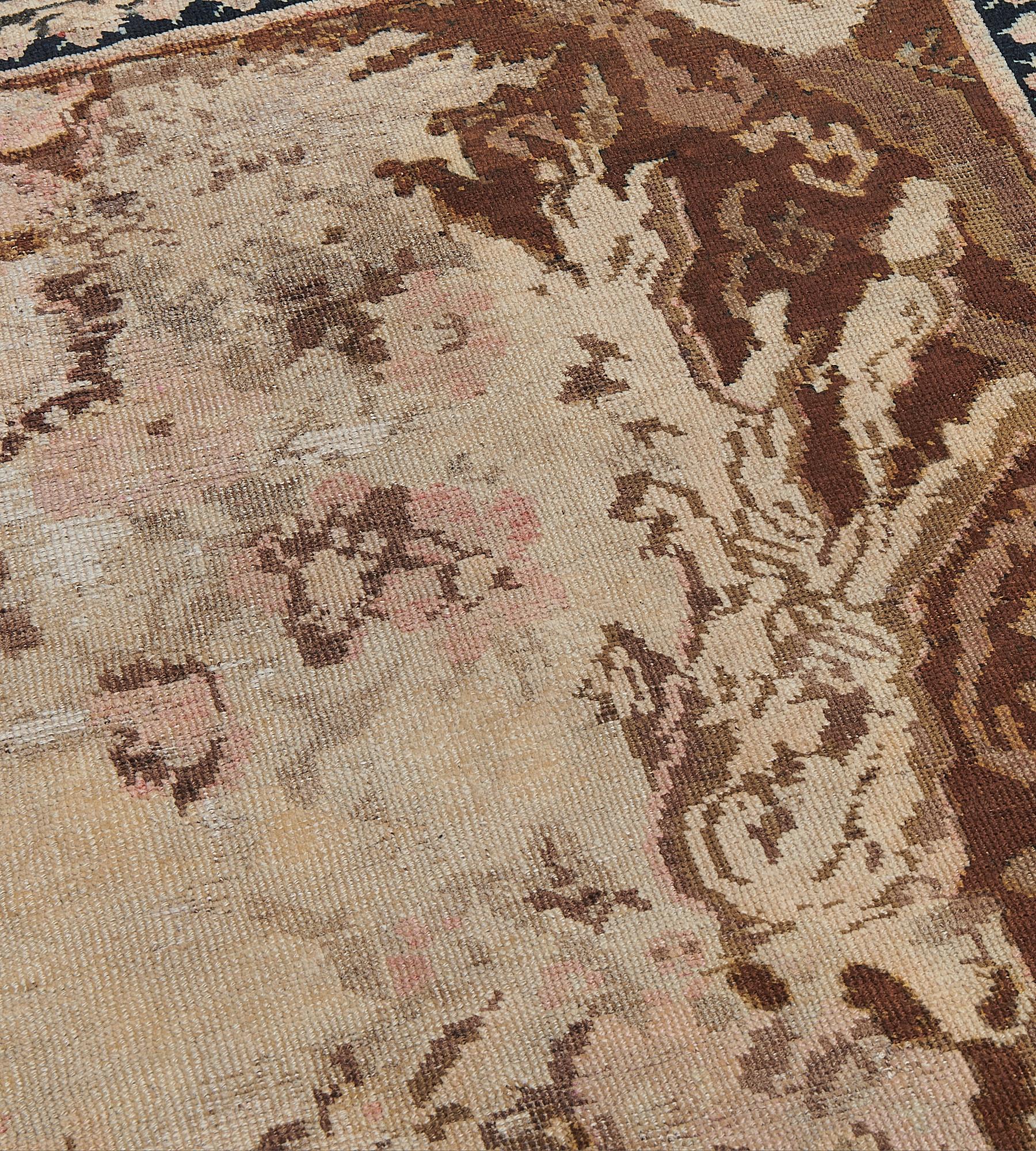 Hand Knotted Late 19th Century Wool Floral Karabagh Runner In Good Condition For Sale In West Hollywood, CA