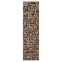 Chemin de table noué à la main à la fin du XIXe siècle en laine à motifs floraux Karabagh