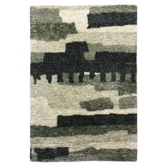 Hand Knotted Modern Viridescent Rug by Spacewarp