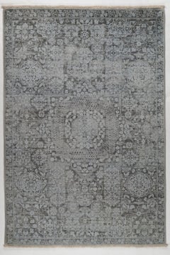 Hand-Knotted Mamluk Rug, Wool, Geometric Design