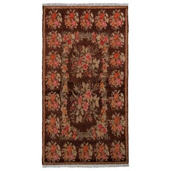 Handgeknüpfter bessarabischer Vintage-Teppich aus der Mitte des Jahrhunderts mit Blumenmuster von Teppich & Kelim