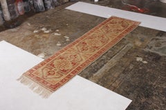 Hand Knotted Midcentury Vintage Runner, Kazak Rug Tribal Pattern by Rug & Kilim
