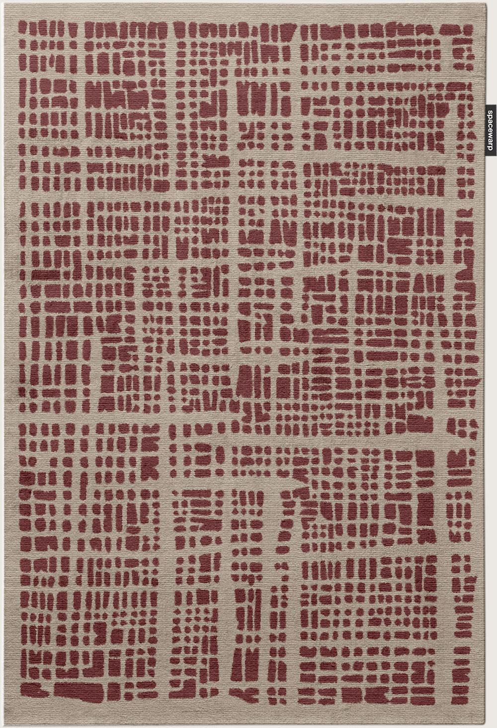 Indian Hand Knotted Minimal Metropolis Rug by Spacewarp For Sale