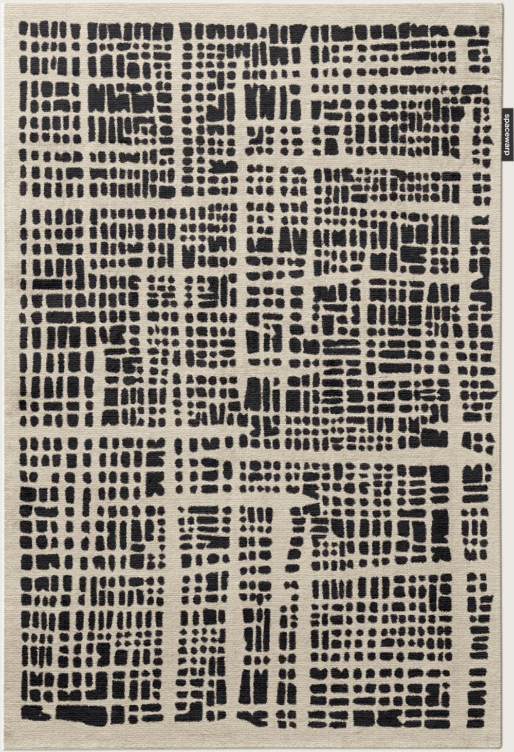 Hand-Knotted Hand Knotted Minimal Metropolis Rug by Spacewarp For Sale