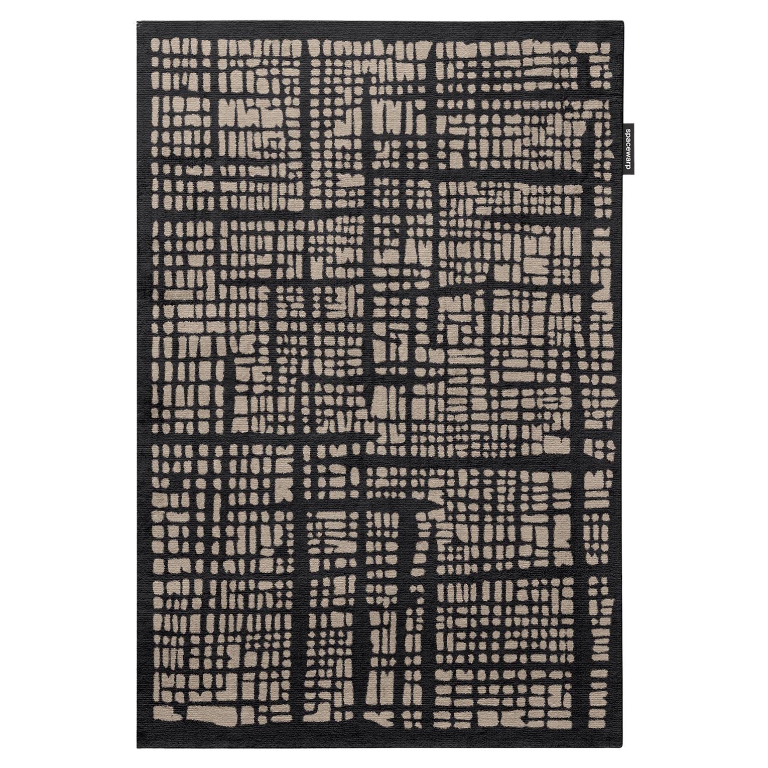 Hand Knotted Minimal Metropolis Rug by Spacewarp For Sale