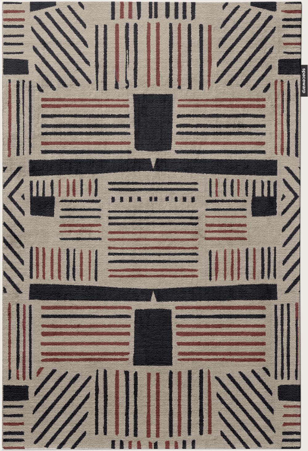 Hand-Knotted Hand Knotted Minimal StoneAge Rug by Spacewarp For Sale