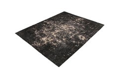 Rug & Kilim's Hand-Knotted Modern Abstract Rug in Black, White, All Over Pattern