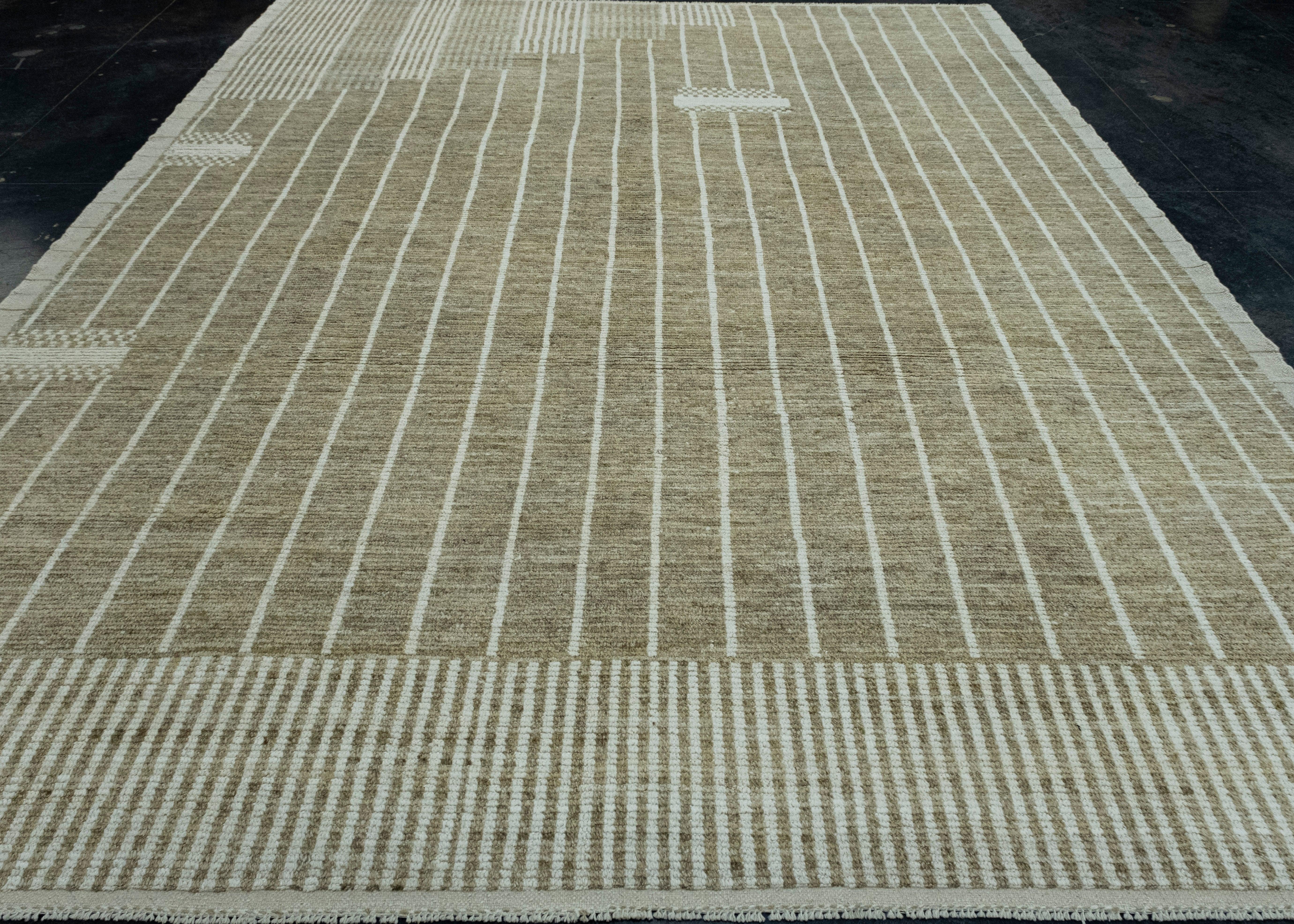 Tappeto moderno annodato a mano 10' x 12'8