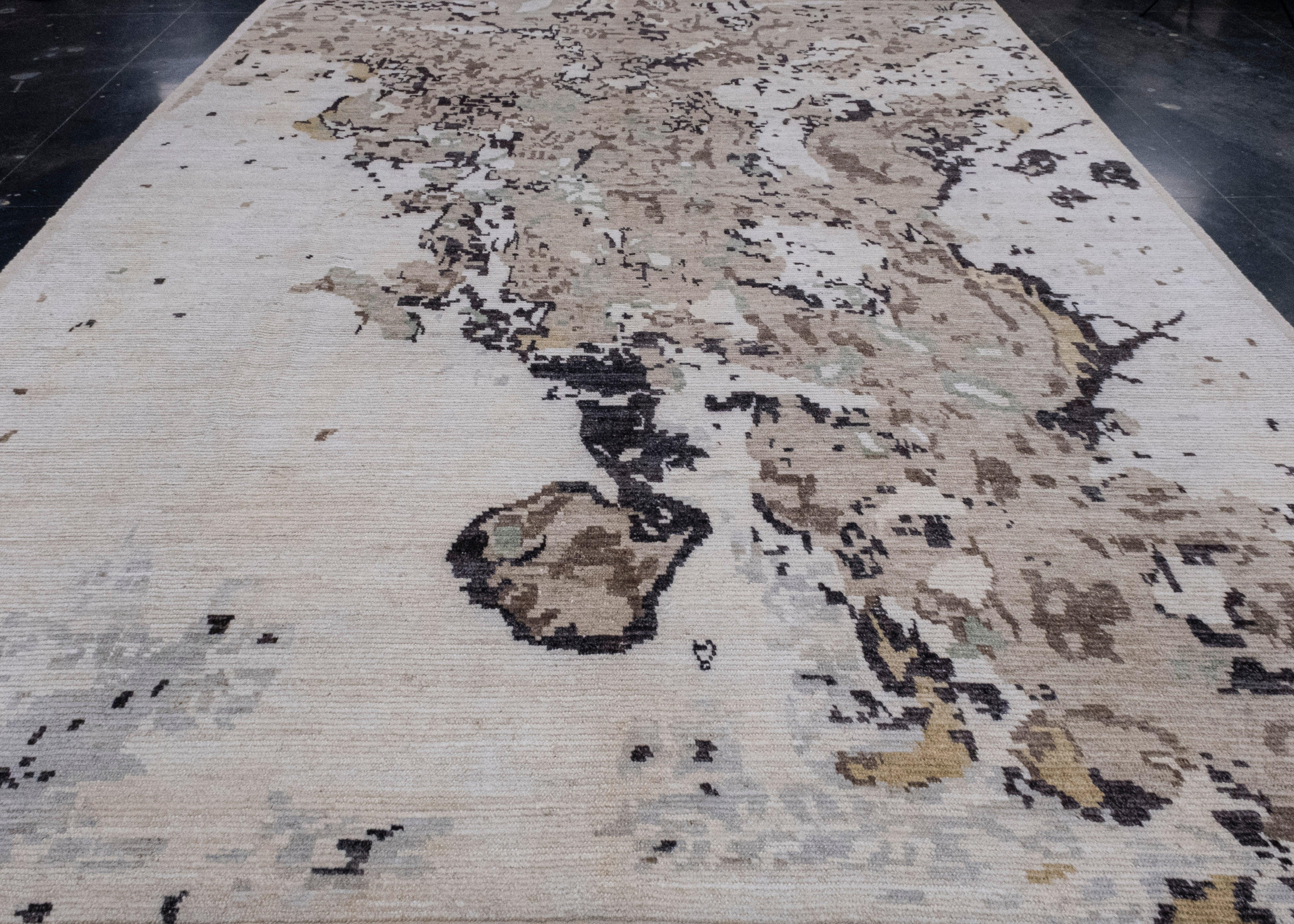 Hand Knotted Modern Rug 10'7