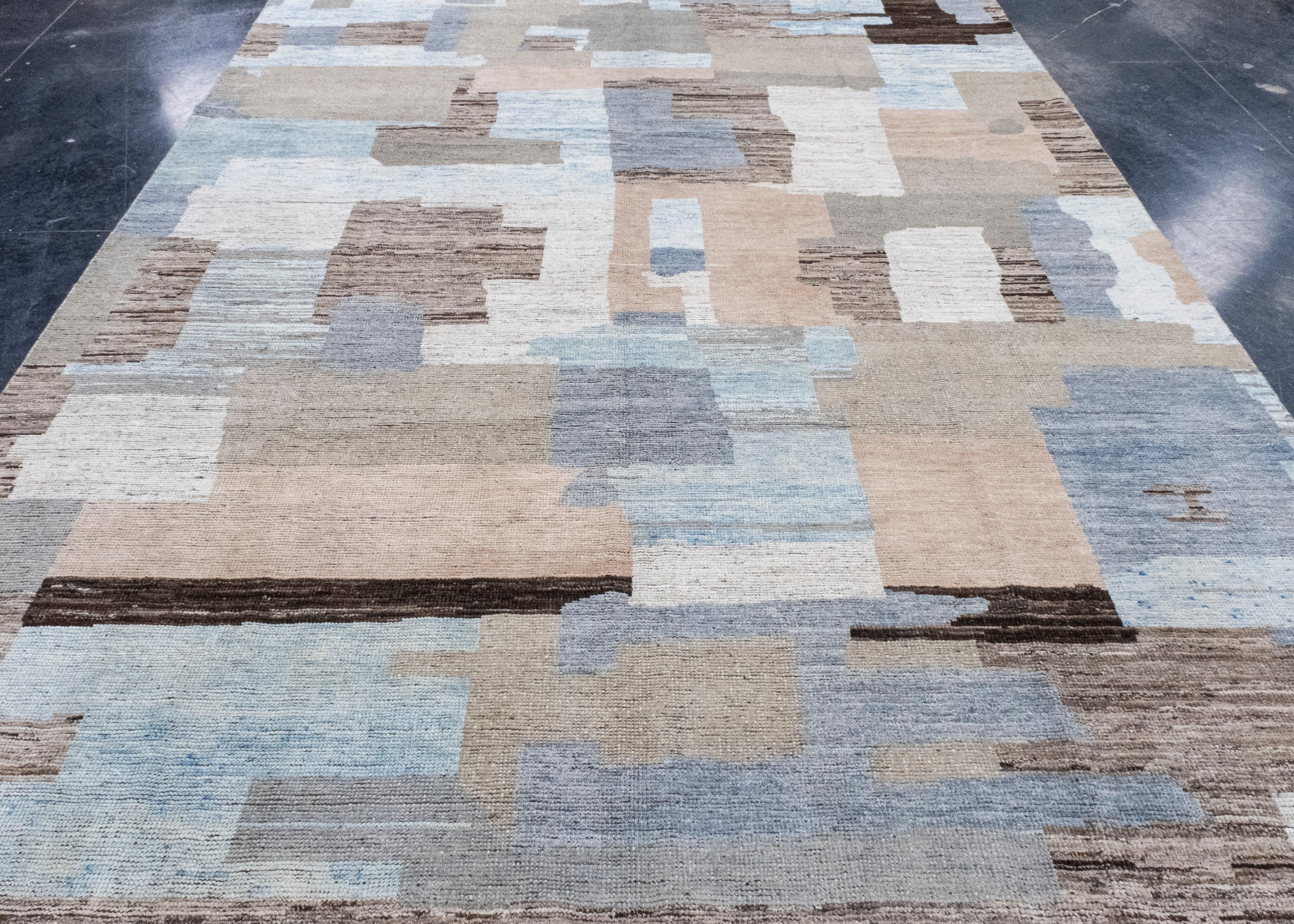 Hand Knotted Modern Rug 8'2