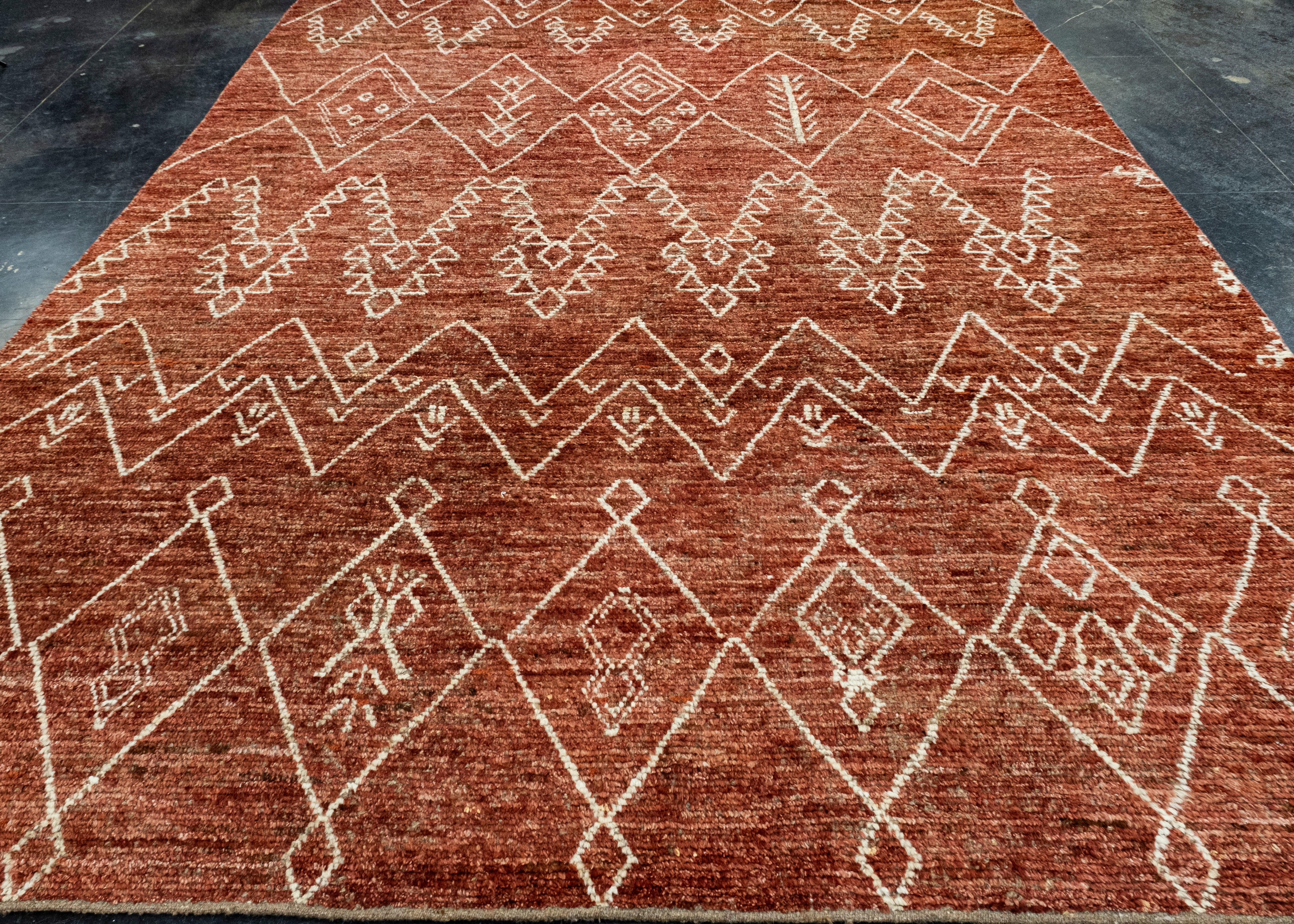 Alfombra moderna anudada a mano 9'1