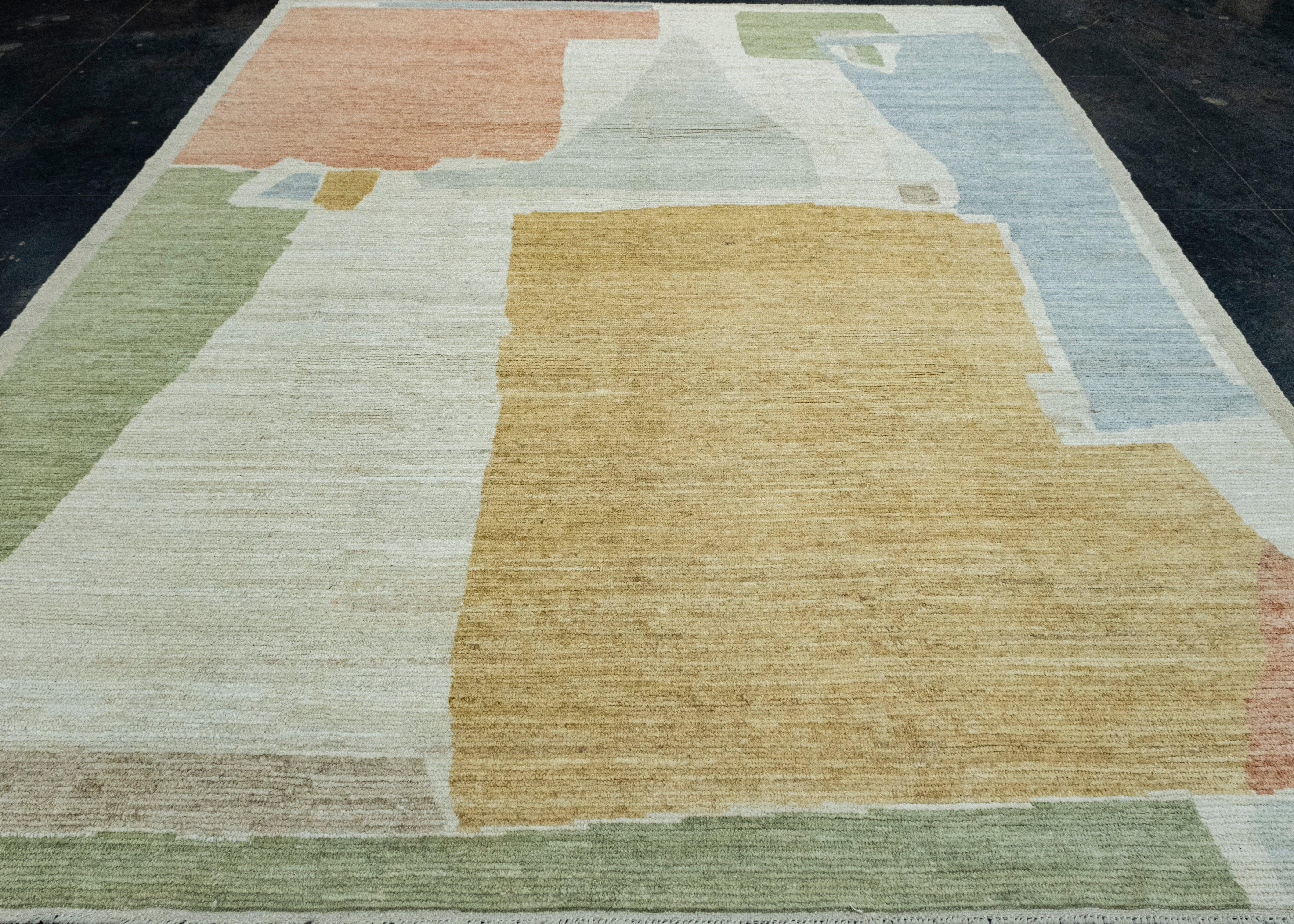Hand Knotted Modern Rug 9'2