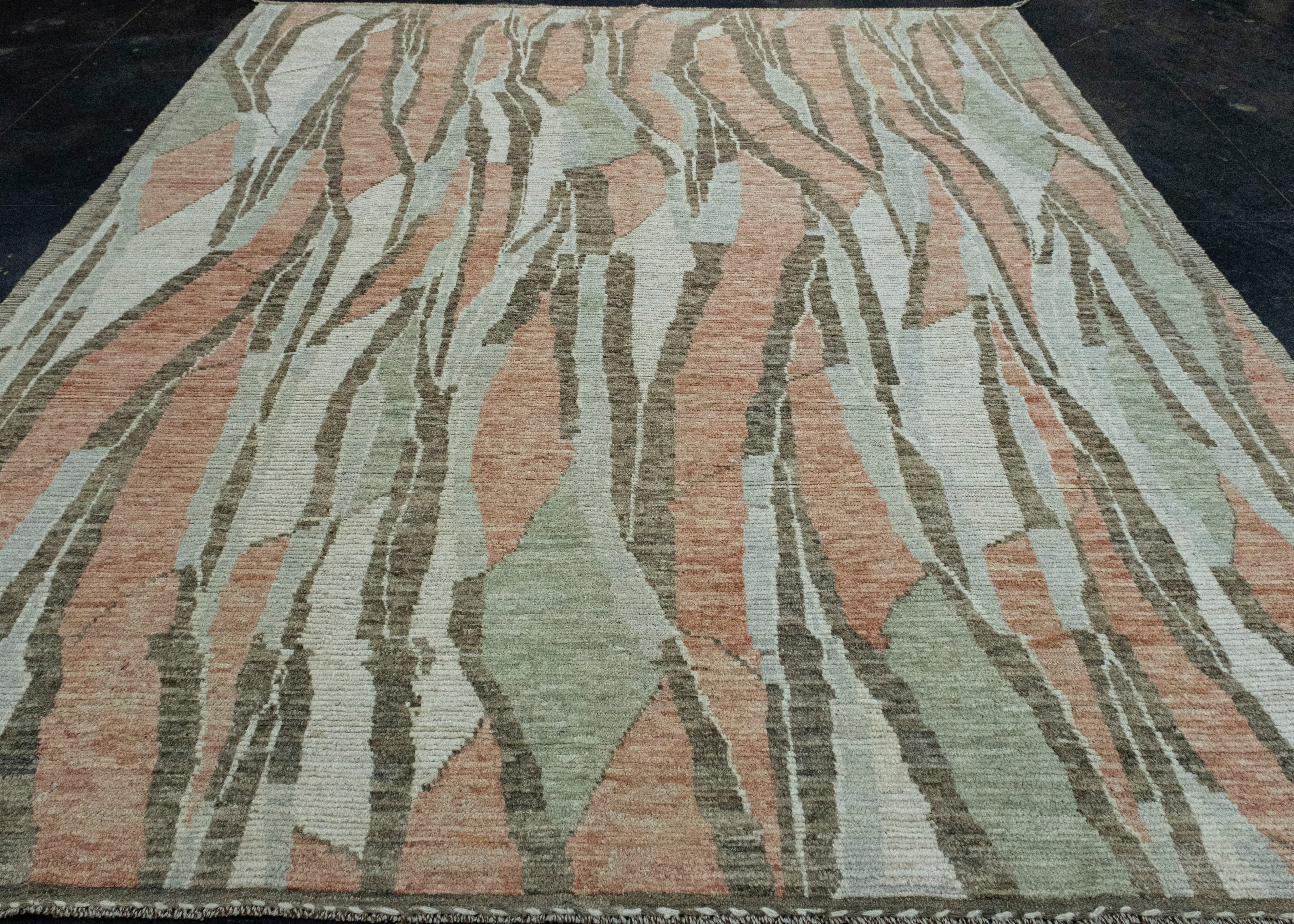 Hand Knotted Modern Rug 9'6