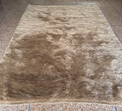 Tappeto Beni Mrirt marocchino annodato a mano 3'x5', Tappeto solido in peluche d'avena, CUSTOM MADE