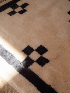 Hand-Knotted Moroccan rug 3’x5’, Tribal Pattern Plush Rug, Custom-Made