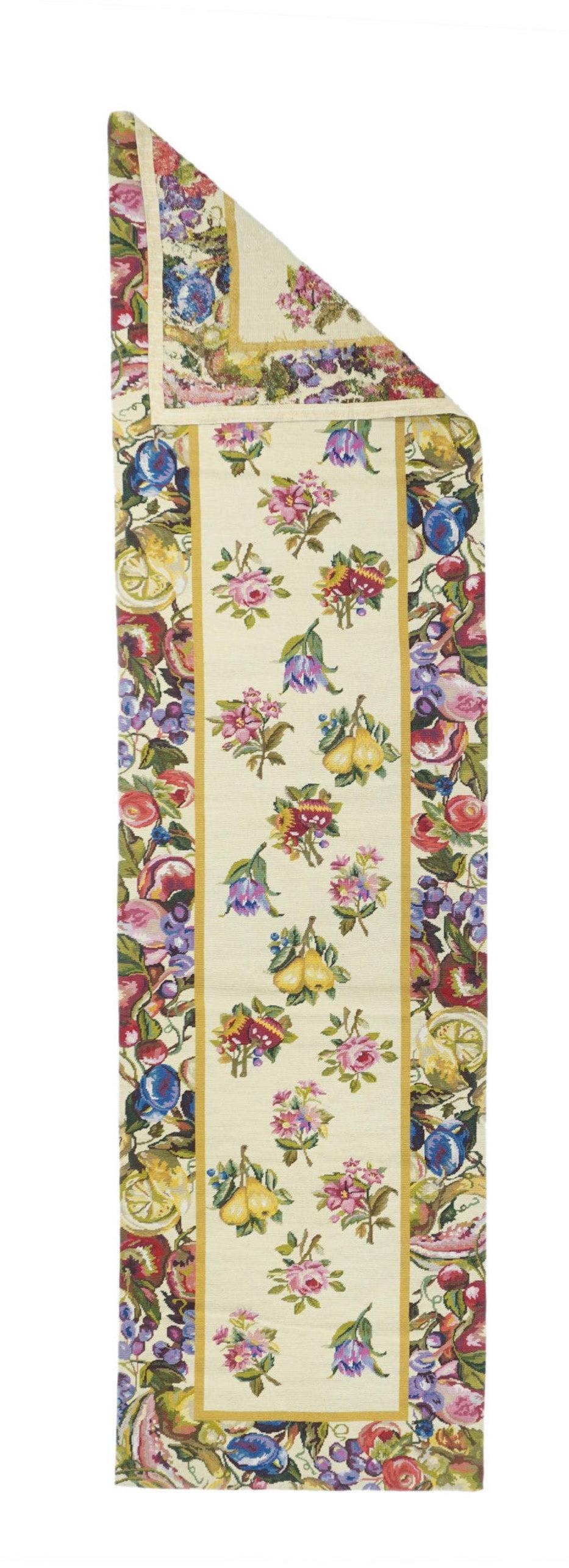 Hand Knotted Needle Point Wool Rug 2'5'' x 10'0