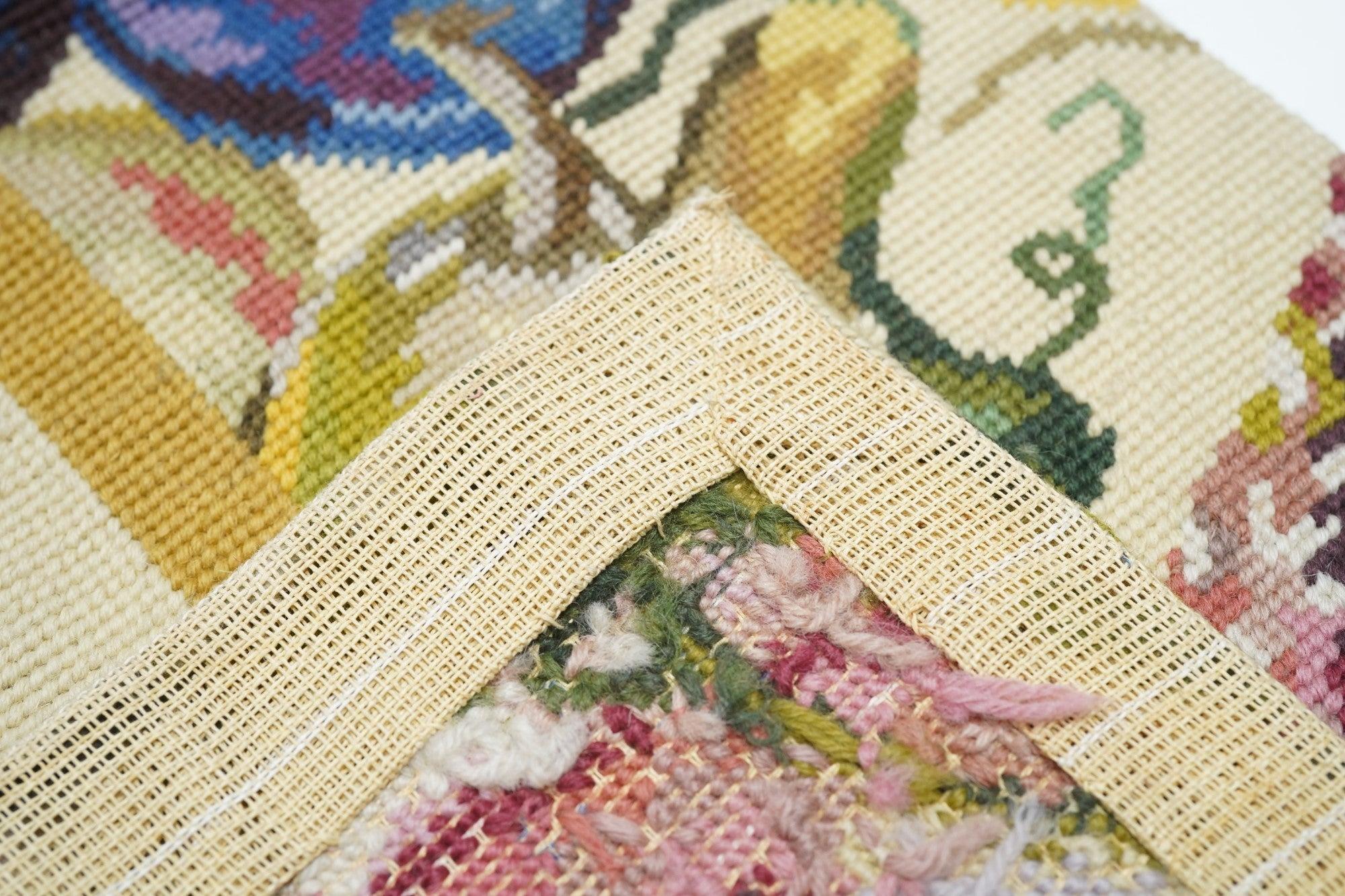 Hand Knotted Needle Point Wool Rug 2'5'' x 10'0
