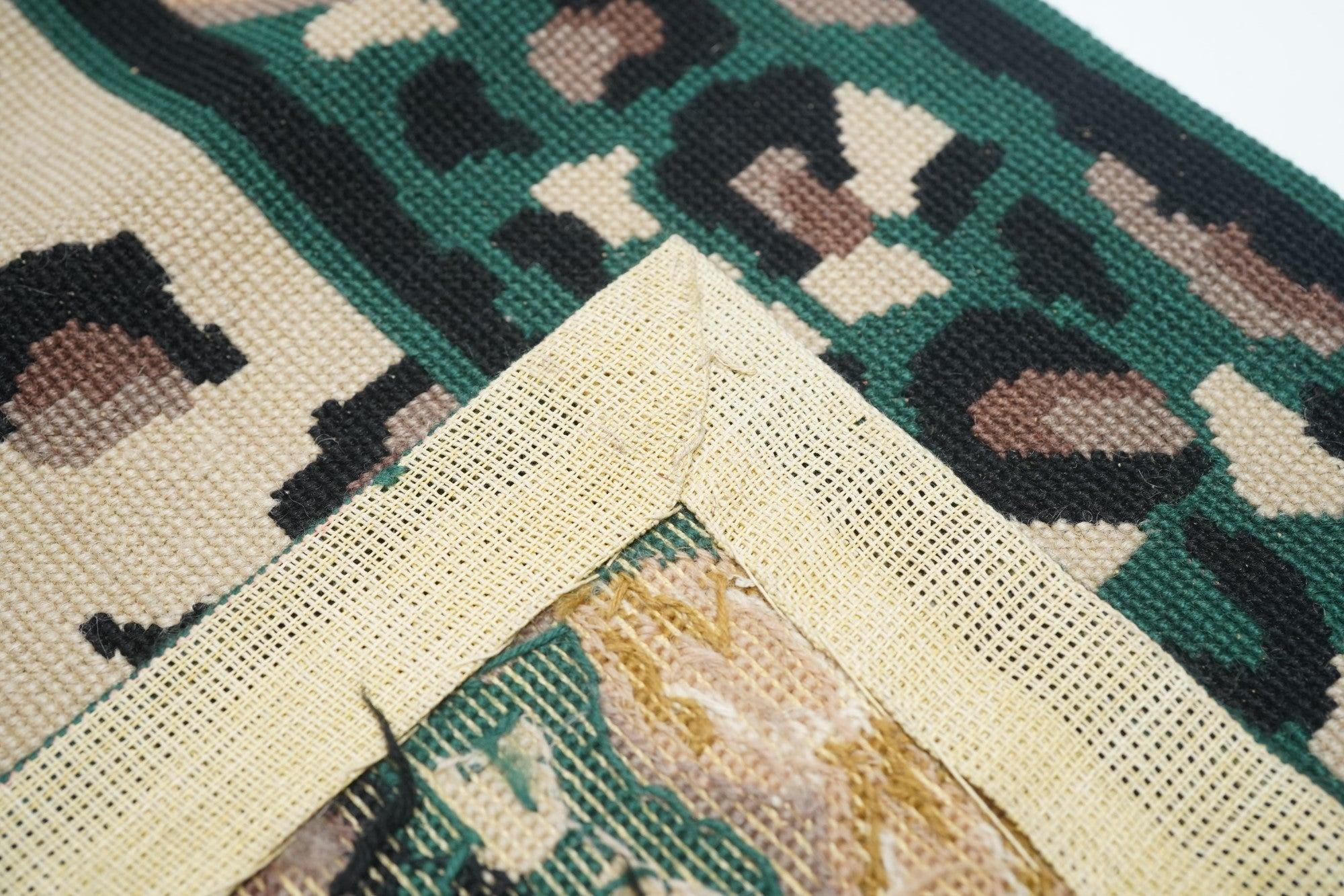Hand Knotted Needle Point Wool Rug 2'5'' x 10'0