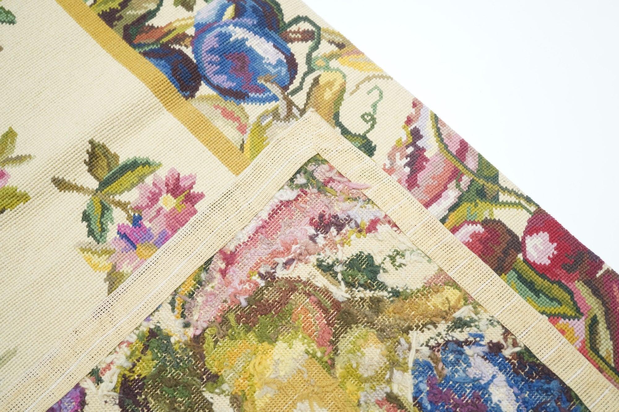 Hand Knotted Needle Point Wool Rug 2'5'' x 10'0
