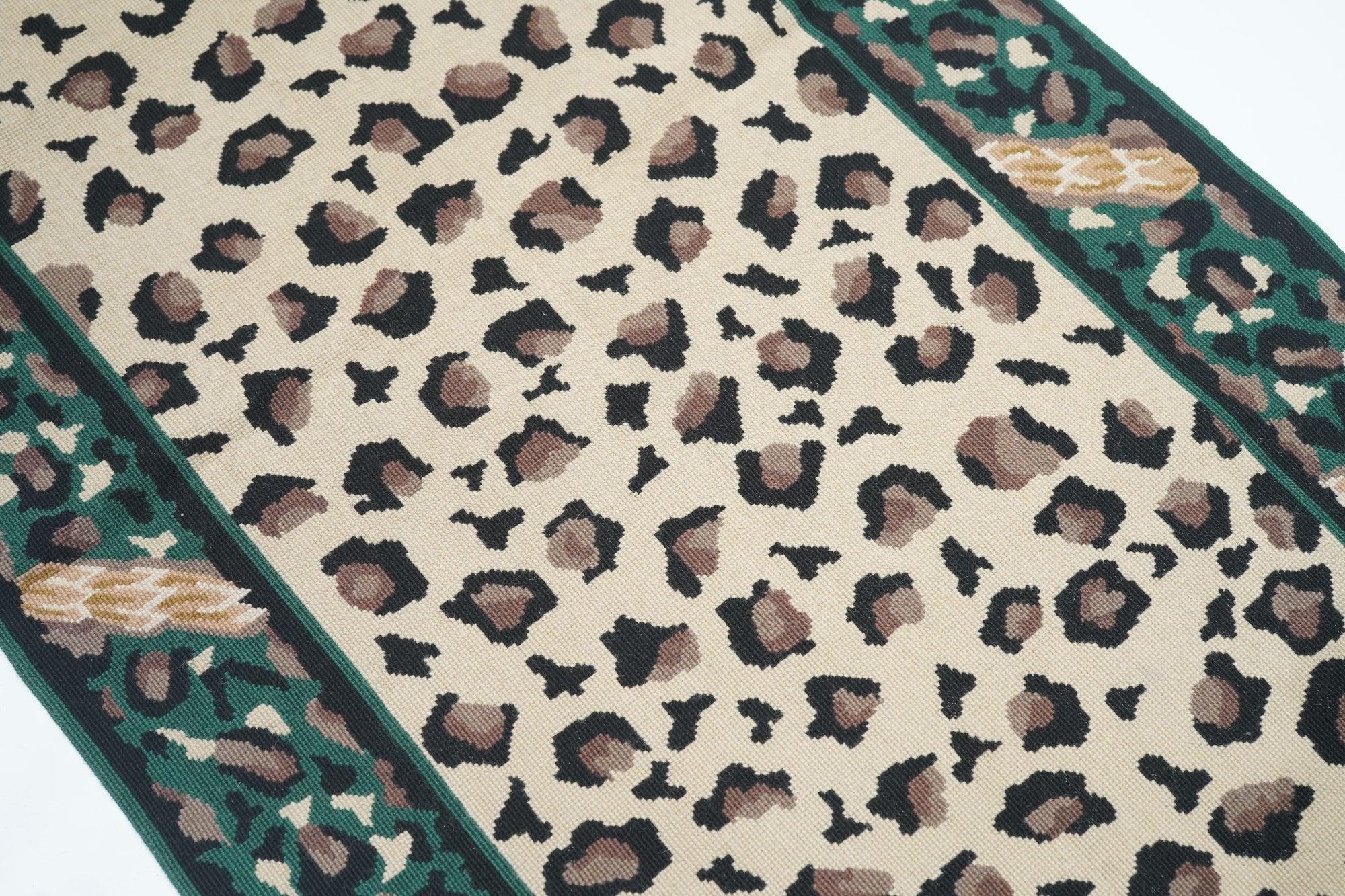 Hand Knotted Needle Point Wool Rug 2'5'' x 8'0