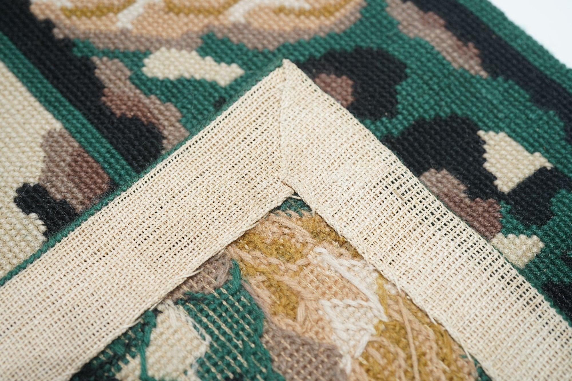 Hand Knotted Needle Point Wool Rug 2'5'' x 8'0