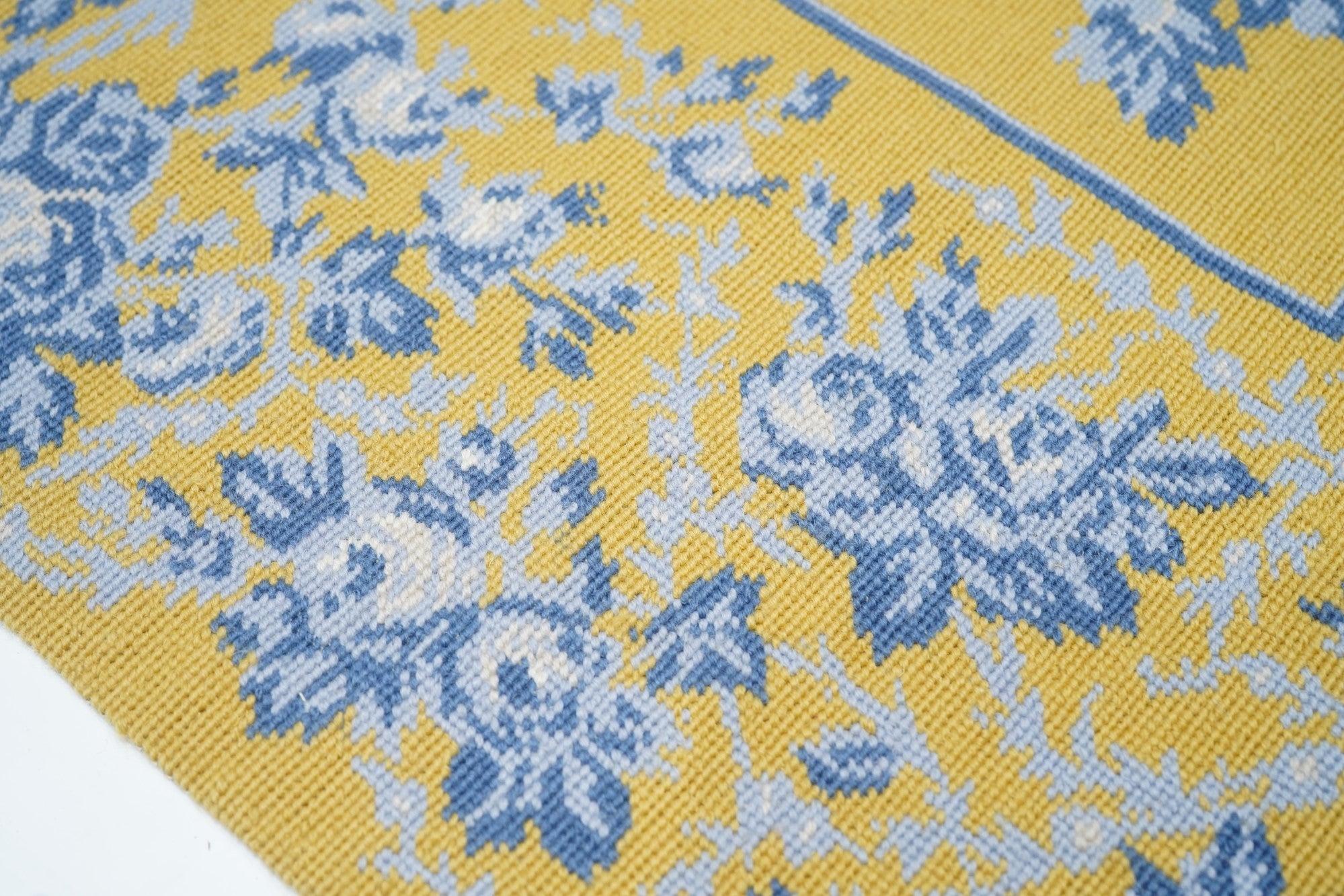 Européen Tapis en laine noué à la main, point de croix, 3'0