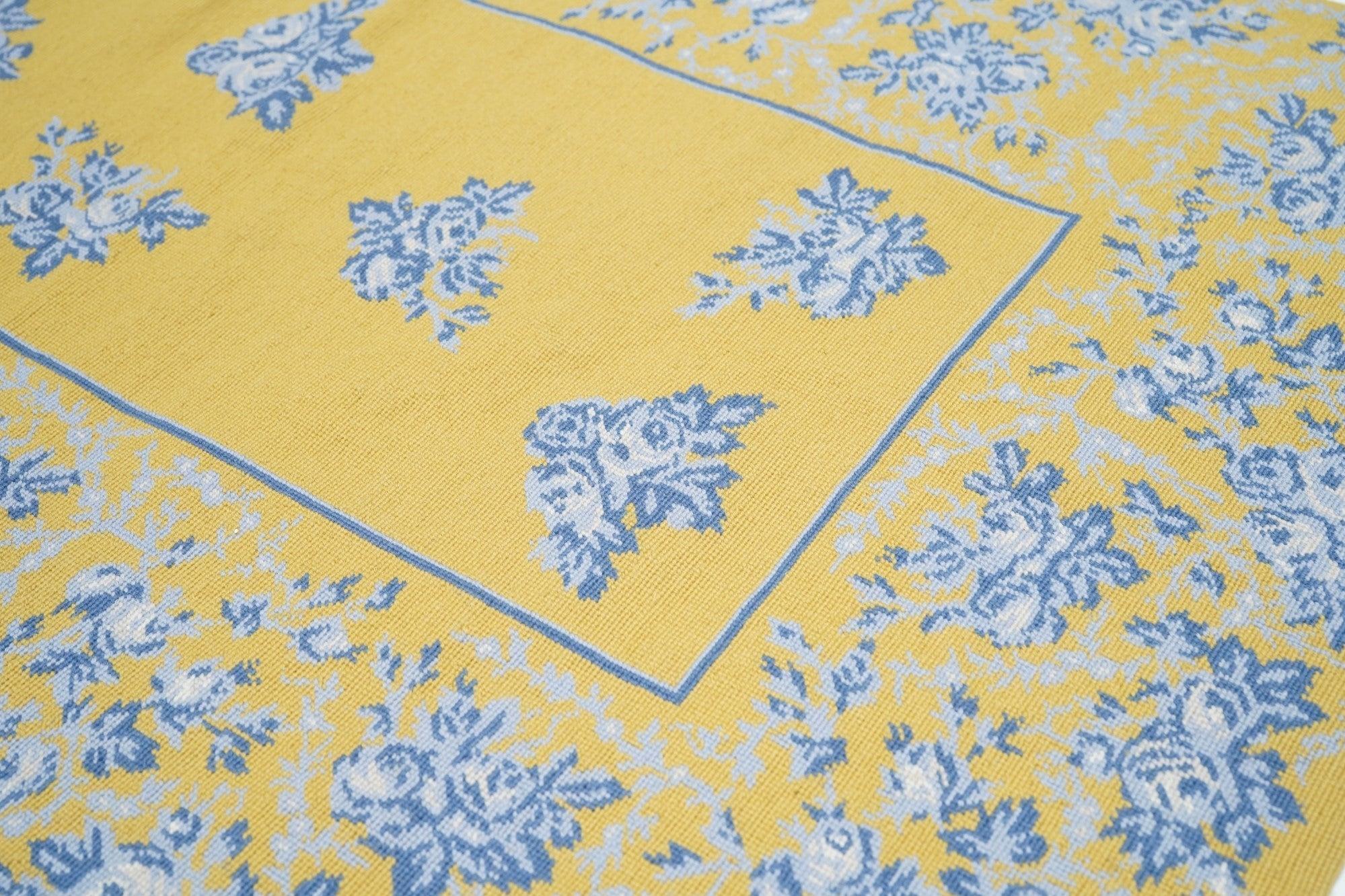 Tapis en laine noué à la main, point de croix, 3'0