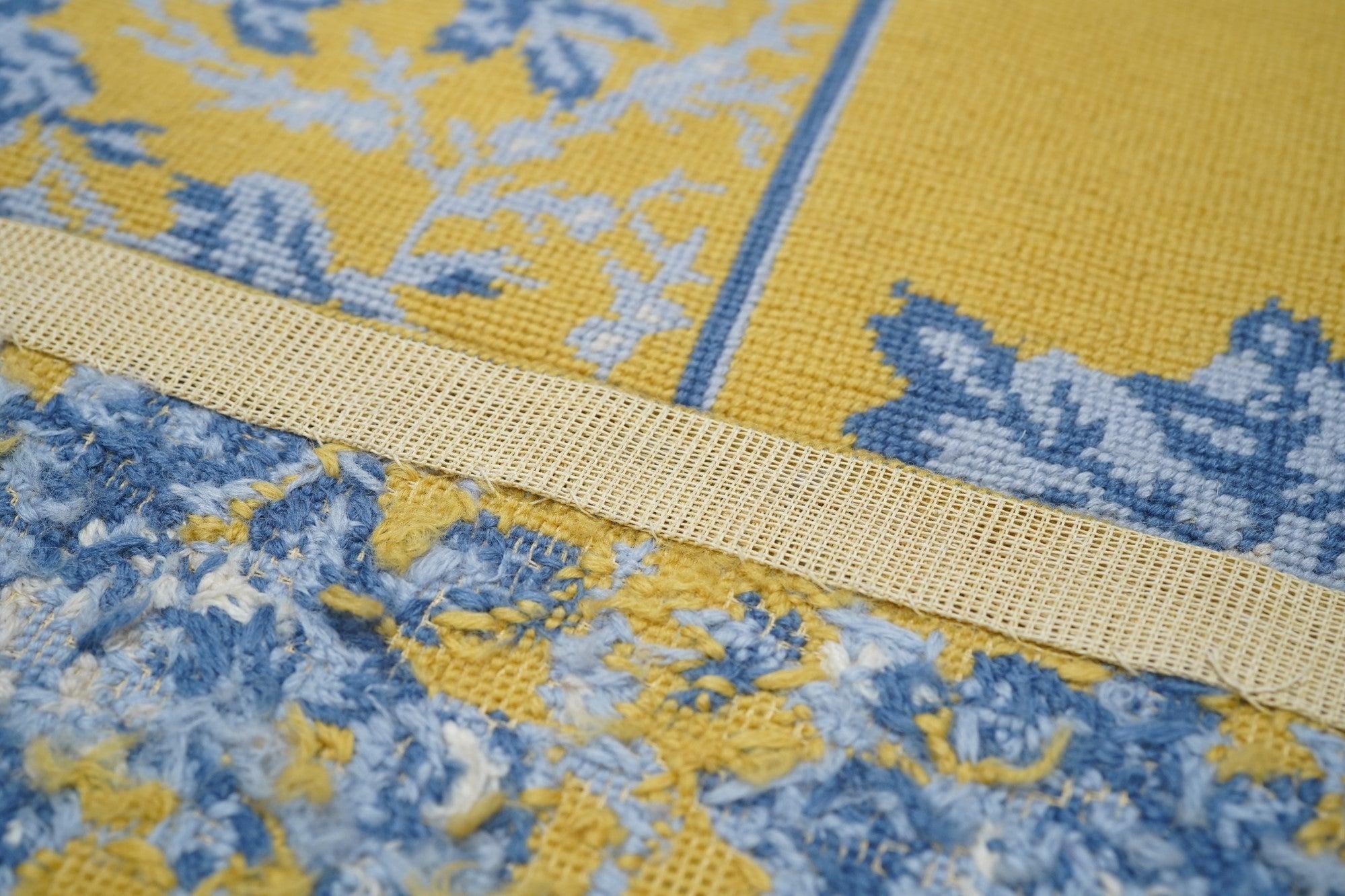 Tapis en laine noué à la main, point de croix, 3'0
