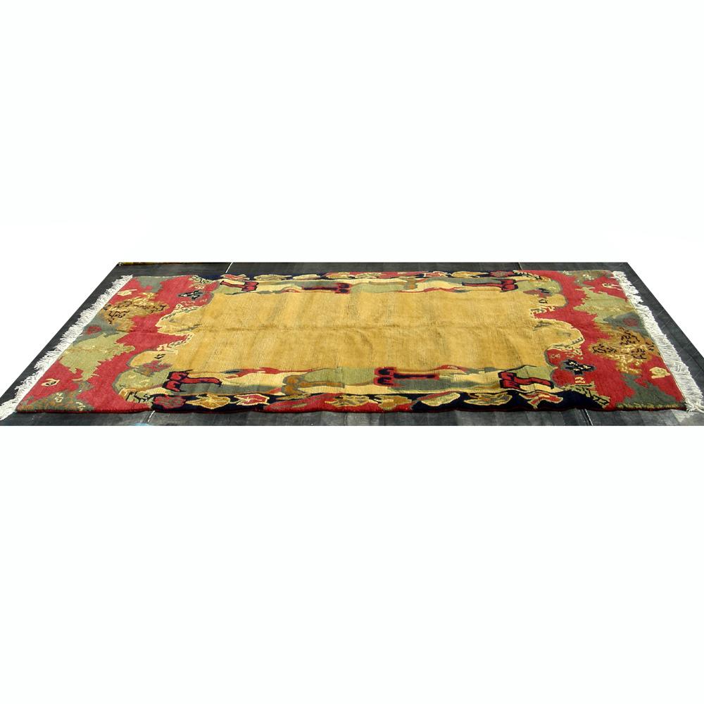 Chinoiserie Hand-Knotted Nepalese Wool Rug  