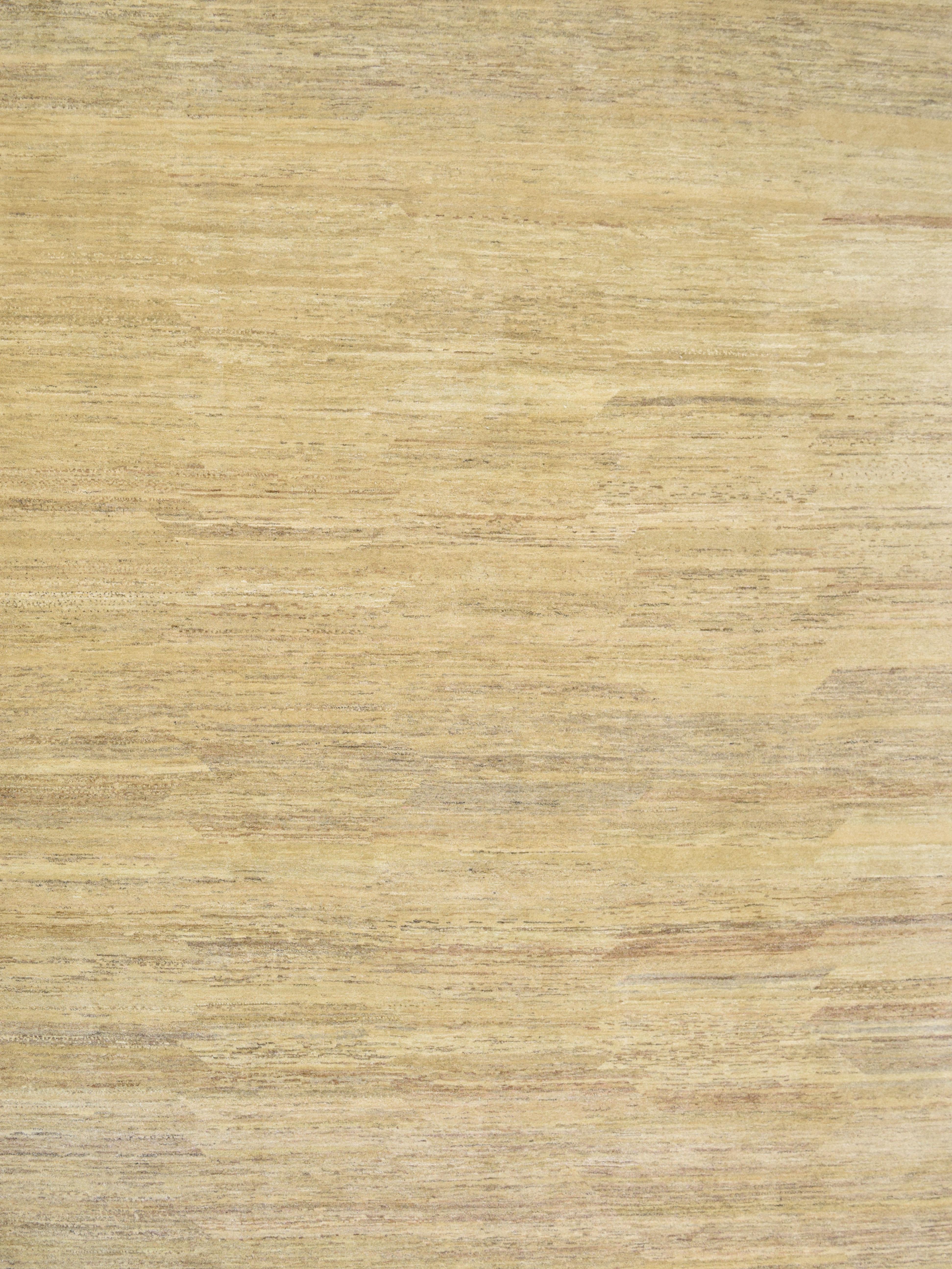 Handgeknüpfter, neutraler, minimalistischer, minimalistischer persischer Wollteppich in Beige und Sand, 8' x 10' im Angebot 3