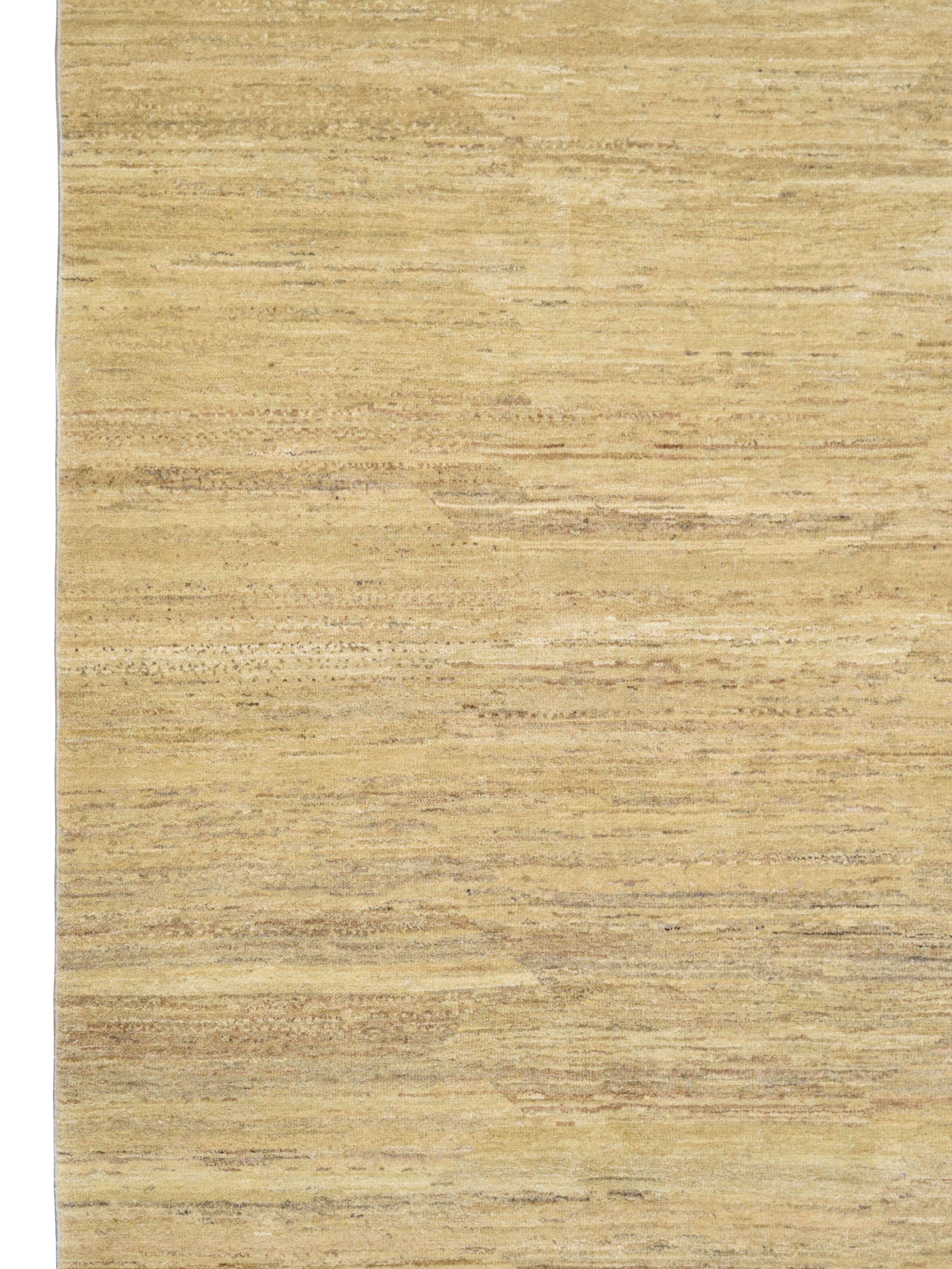 Handgeknüpfter, neutraler, minimalistischer, minimalistischer persischer Wollteppich in Beige und Sand, 8' x 10' (Wolle) im Angebot