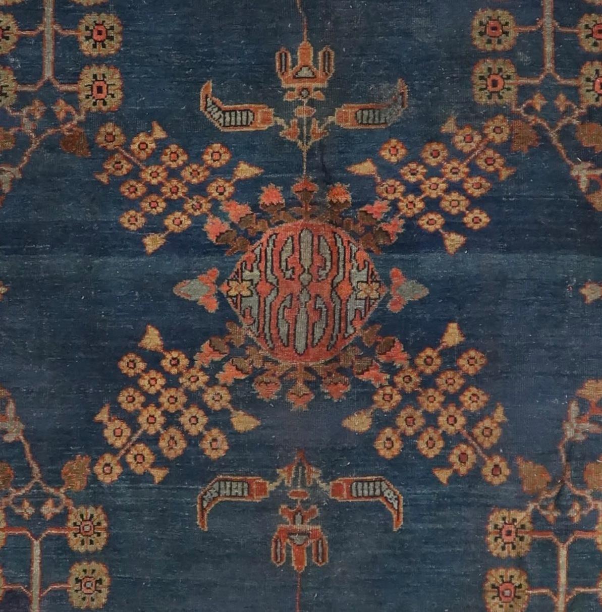Handgeknüpfter, neuseeländischer, antiker persischer Sultanabad-Teppich aus Wolle im Zustand „Gut“ im Angebot in New York, NY