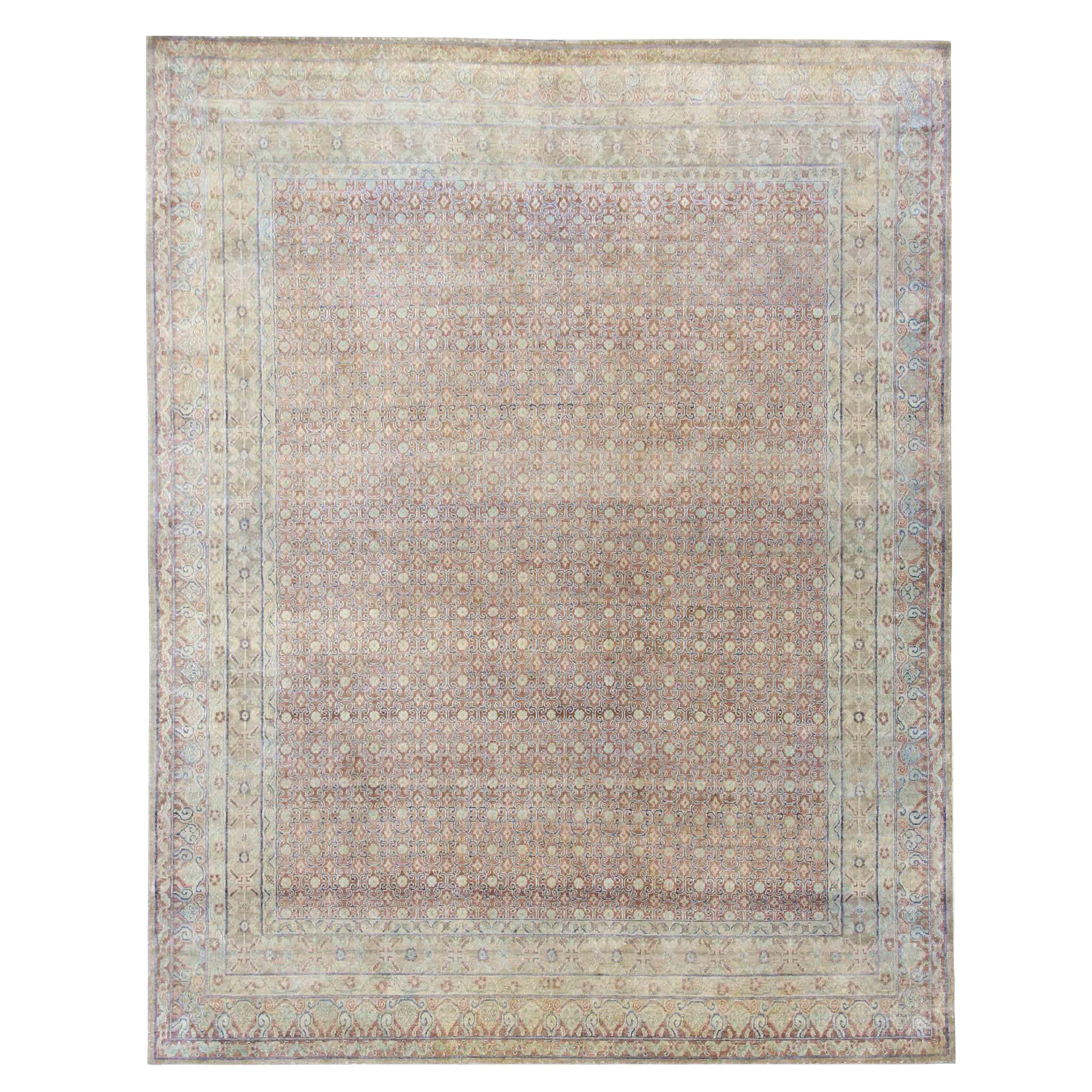 Hand Knotted One Of A Kind 7'9'X10' Silk Rug
