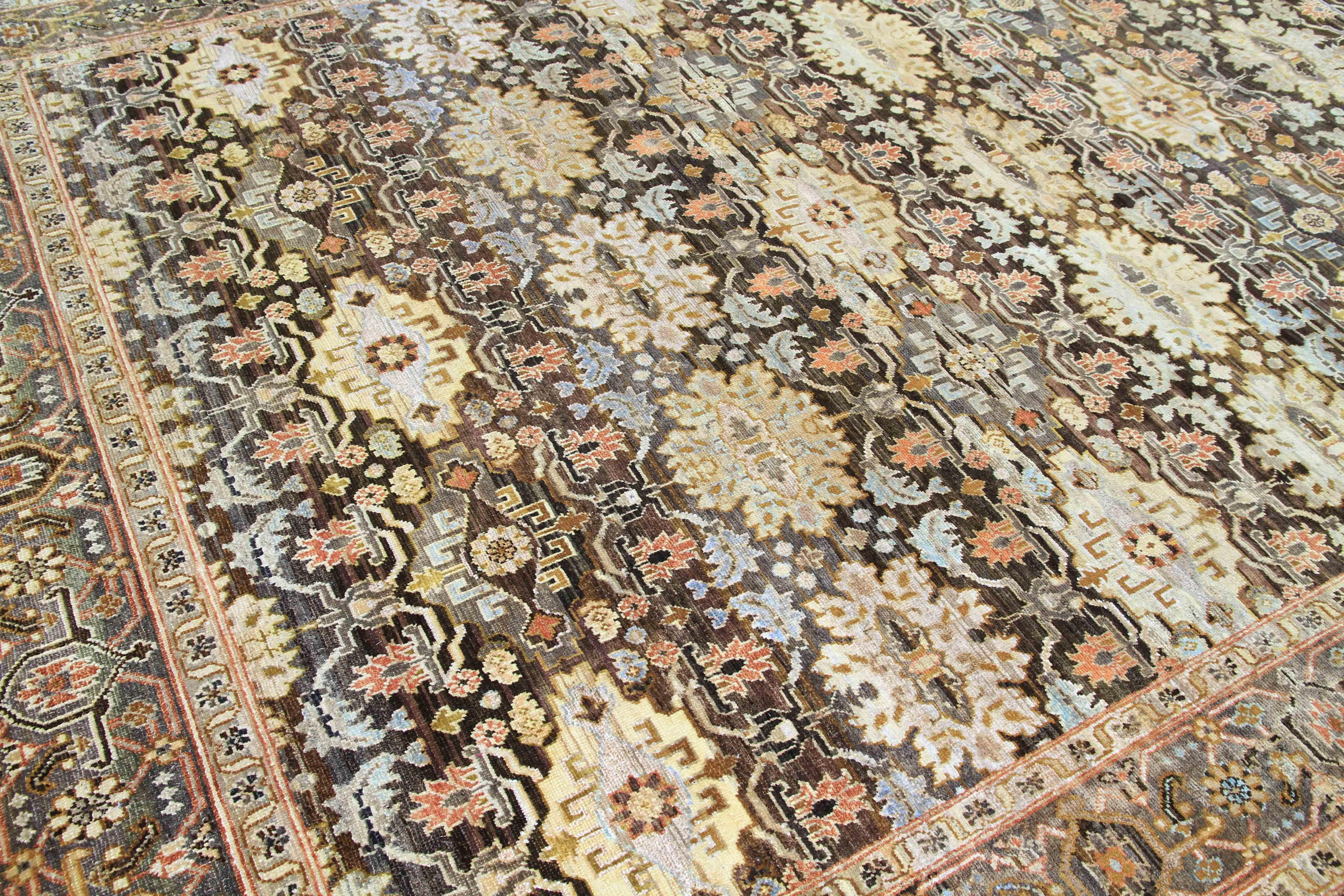 Hand Knotted One of a Kind Wool Area Rug In New Condition For Sale In New York, US
