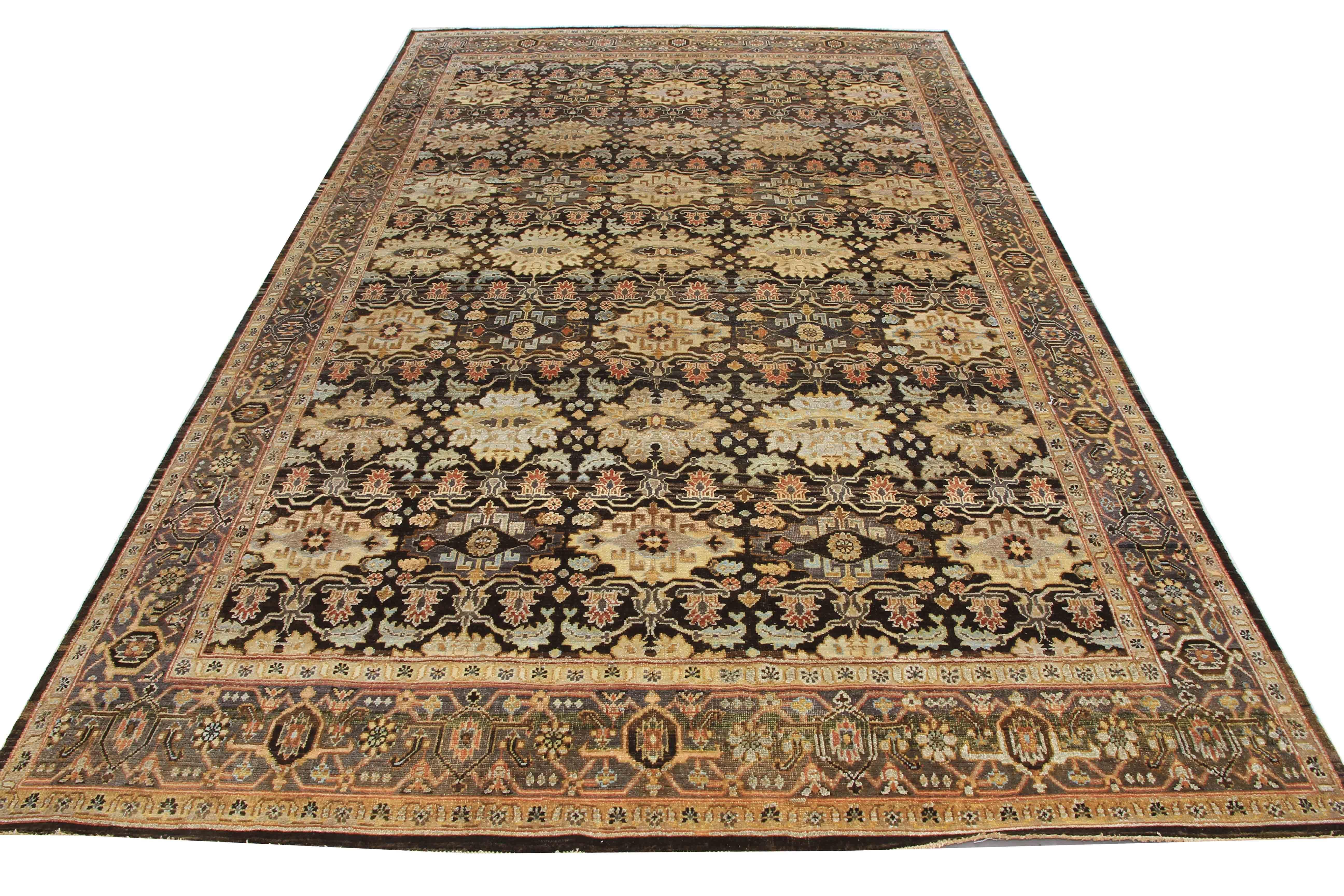 Hand Knotted One of a Kind Wool Area Rug For Sale 2