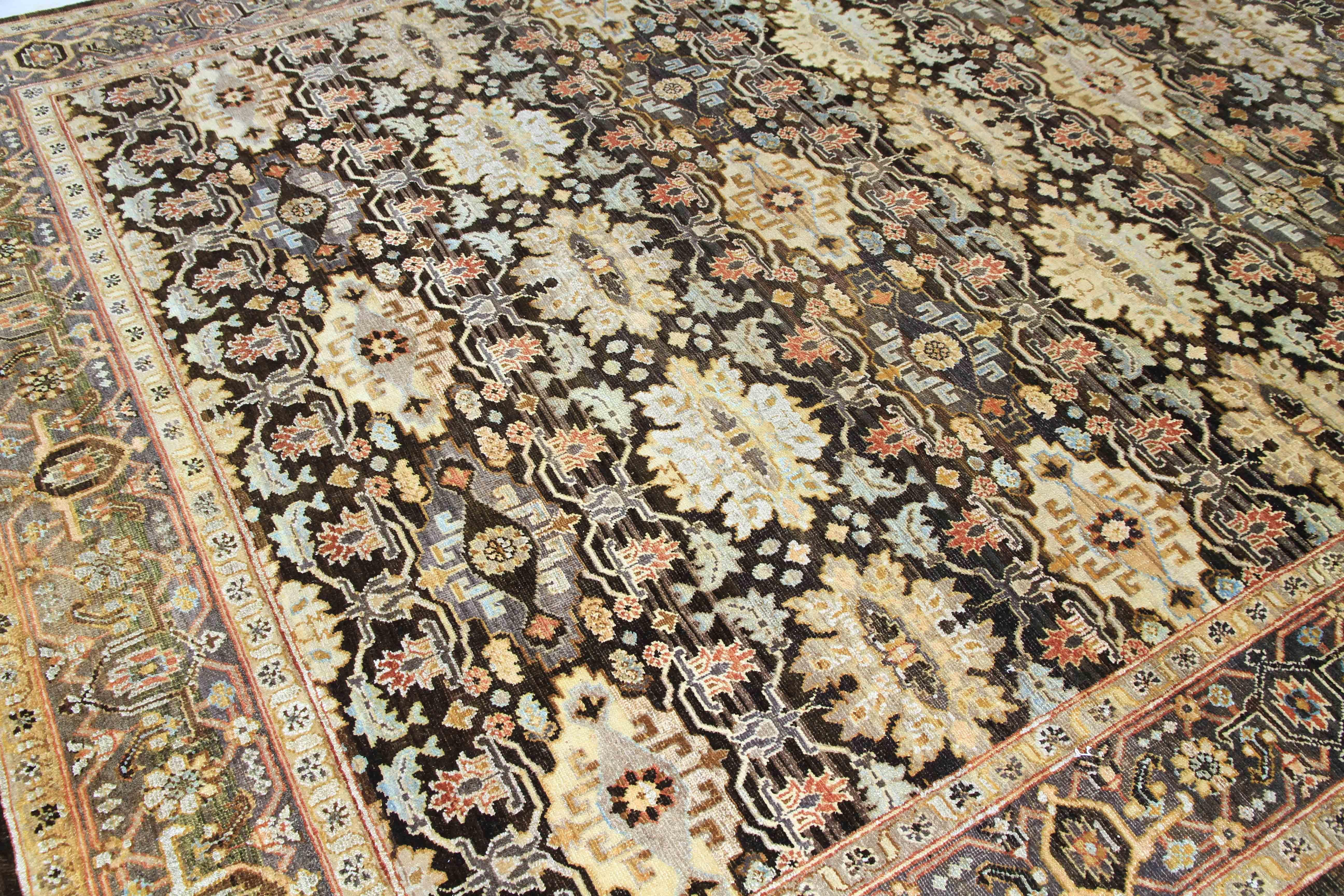 Hand Knotted One of a Kind Wool Area Rug For Sale 3