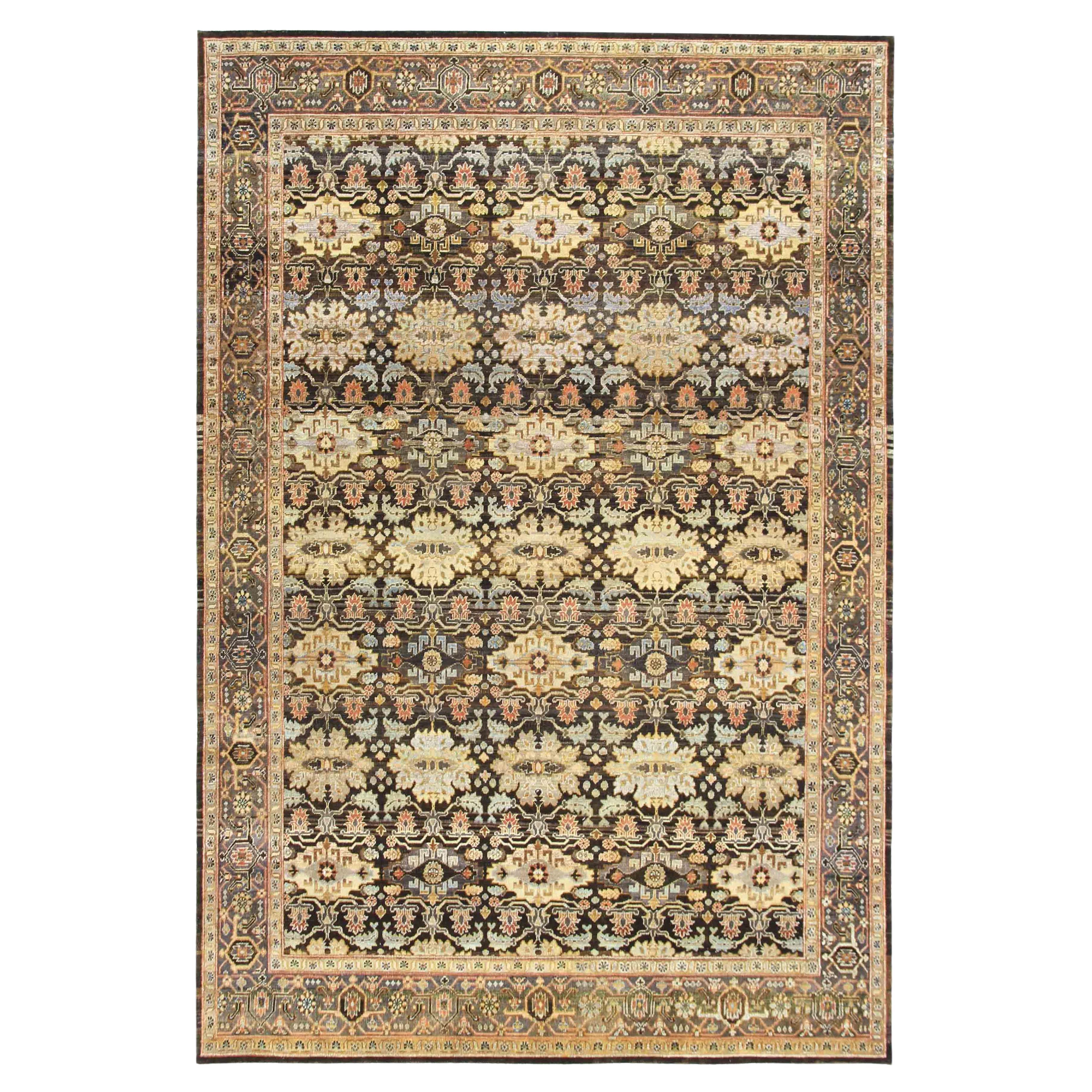 Hand Knotted One of a Kind Wool Area Rug For Sale