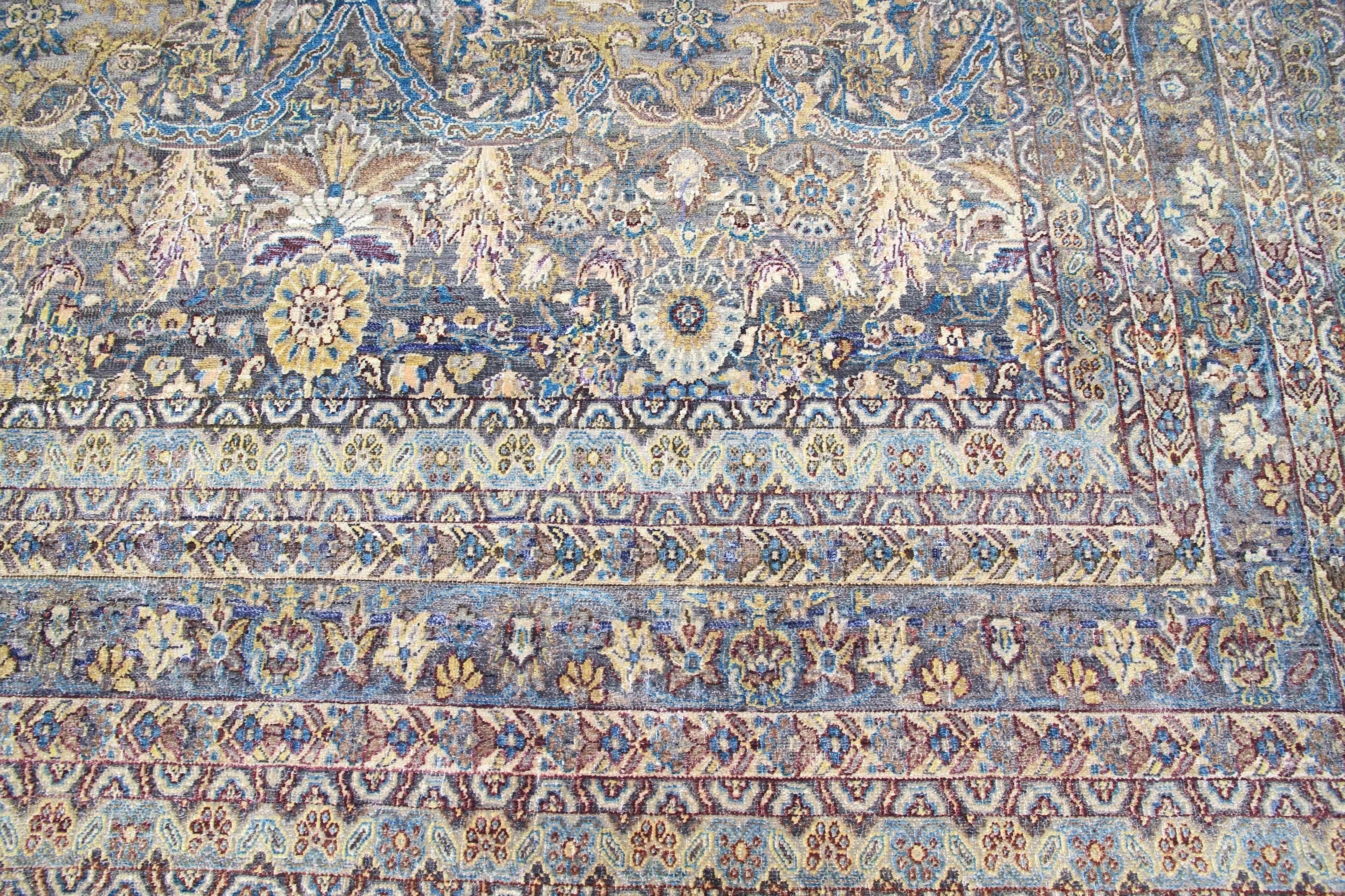 Indian Hand Knotted One of a Kind Wool Rug For Sale