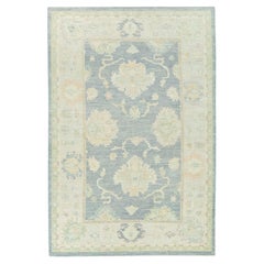 Handgeknüpfter türkischer Oushak-Teppich aus orientalischer Wolle  6'3" x 9'2" #15085