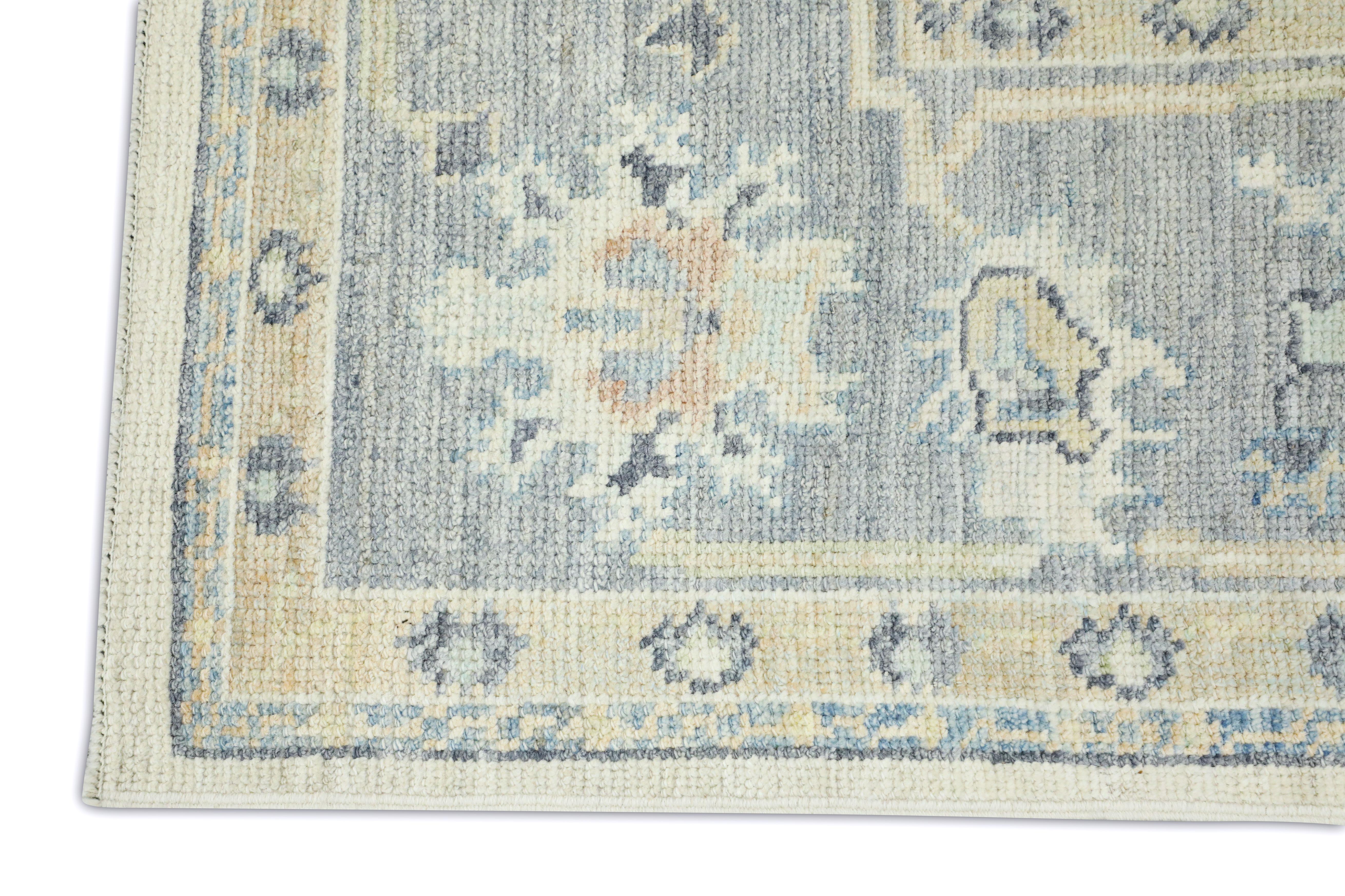 Hand Knotted Oriental Wool Turkish Oushak Rug  6'3