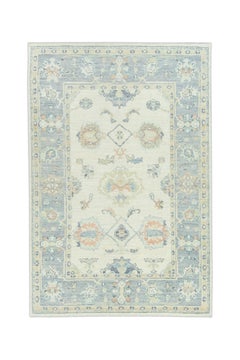 Hand Knotted Oriental Wool Turkish Oushak Rug  6'3" x 9'3" #15006