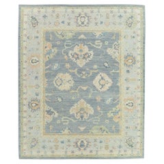 Handgeknüpfter türkischer Oushak-Teppich aus orientalischer Wolle 8'1" x 9'9" #15039