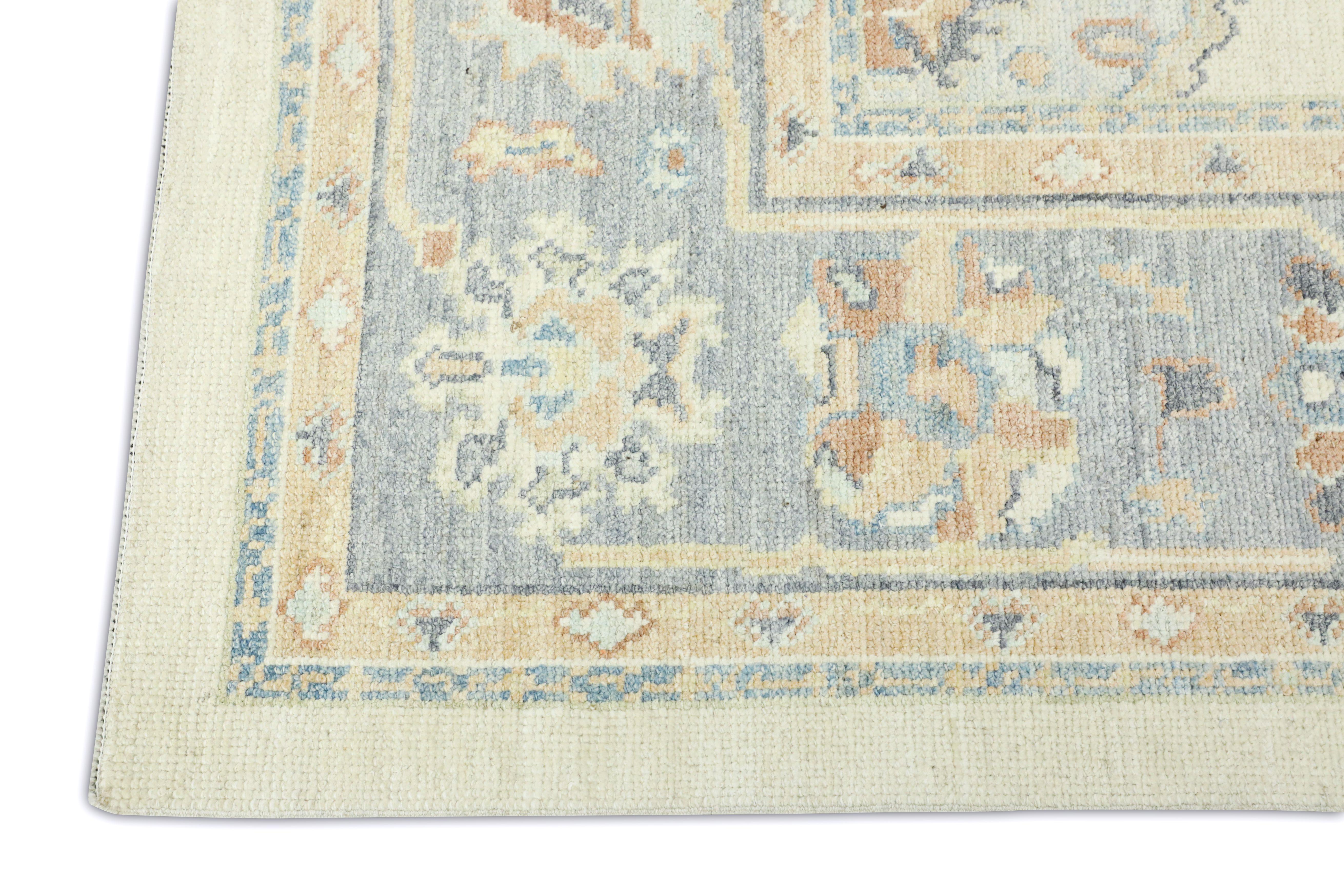 Hand Knotted Oriental Wool Turkish Oushak Rug  8'2